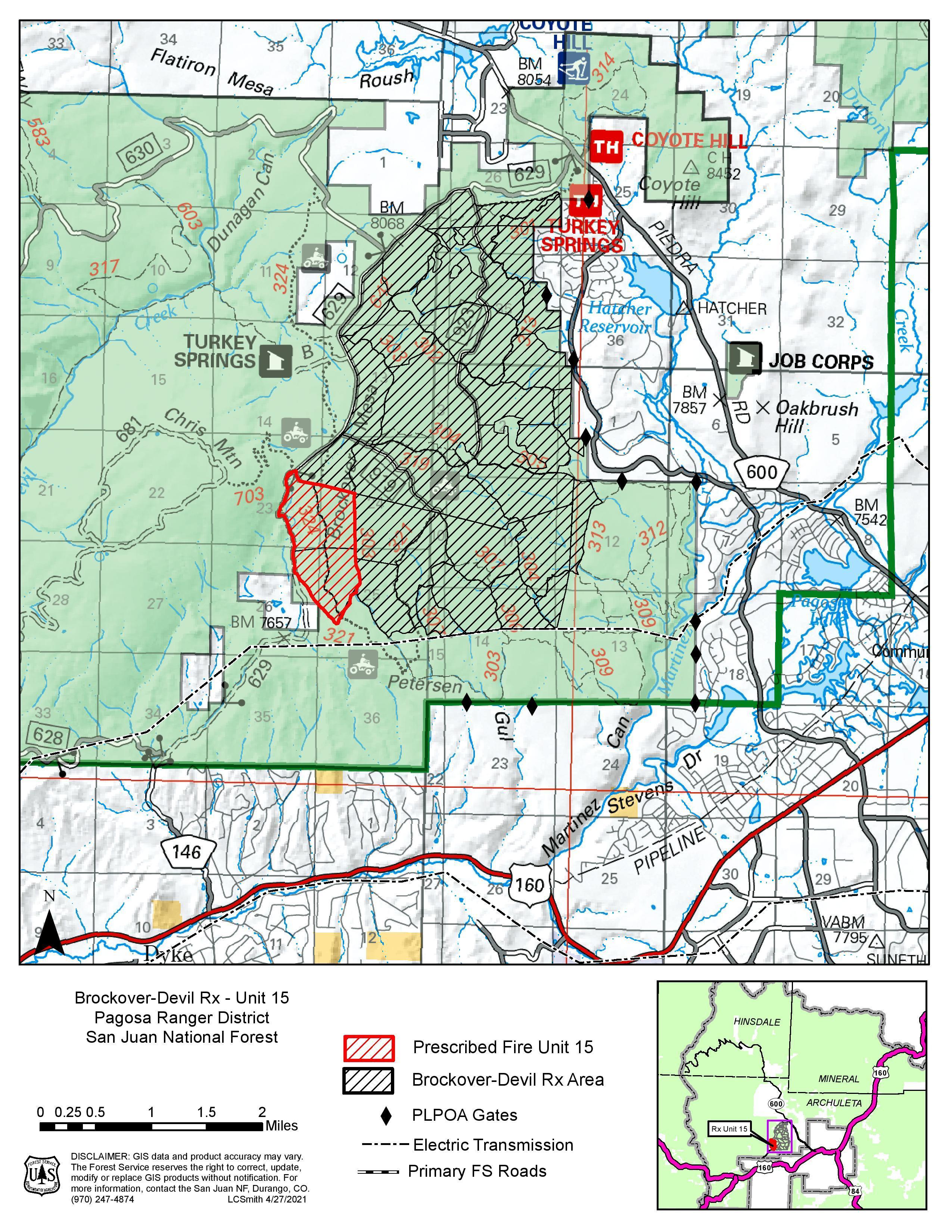 Cosjf San Juan Nf Prescribed Fire Program Incident Maps