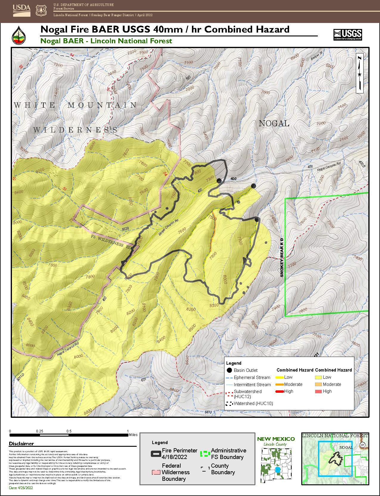 Nogal Canyon USGS Post-Fire Debris-Flow Hazards