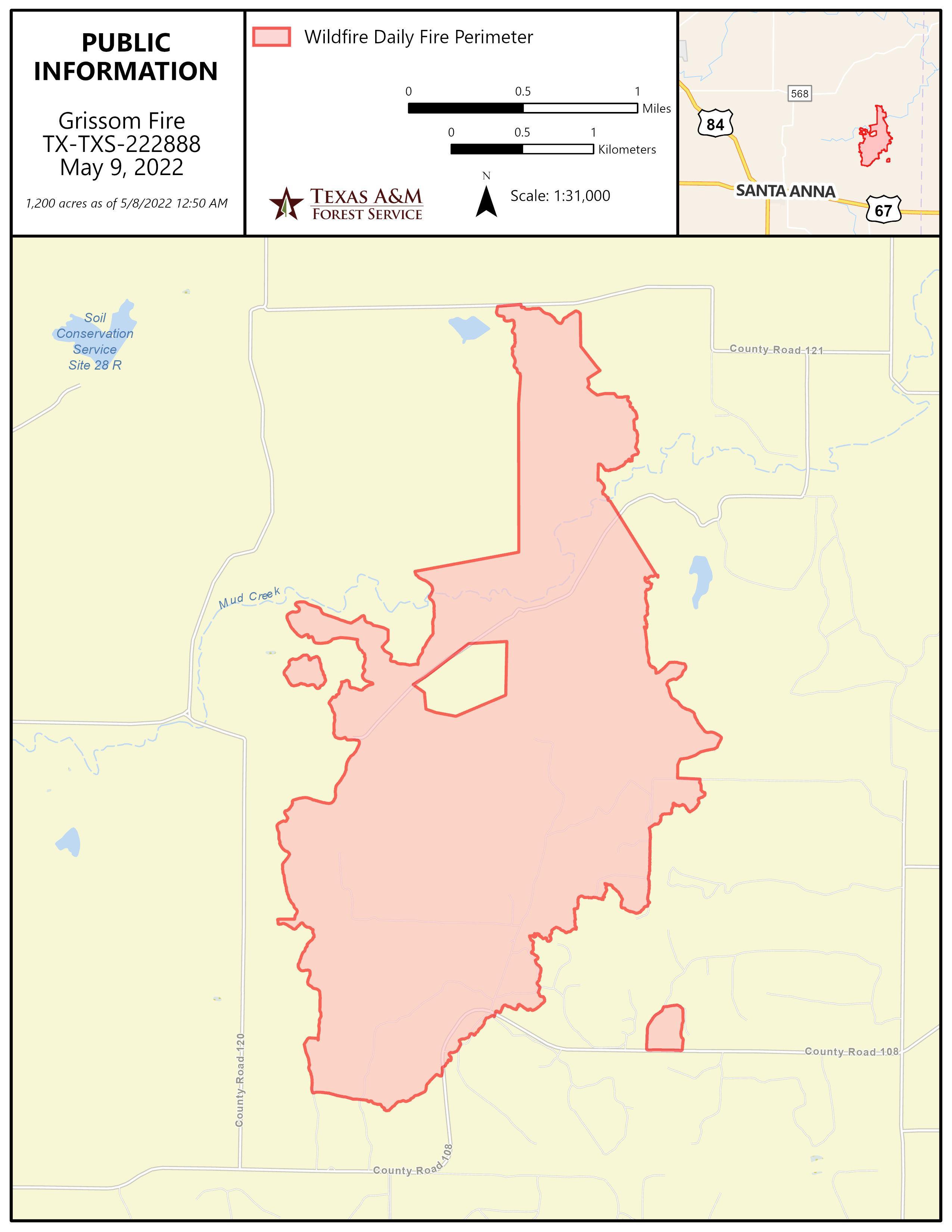 Map of the Grissom Fire
