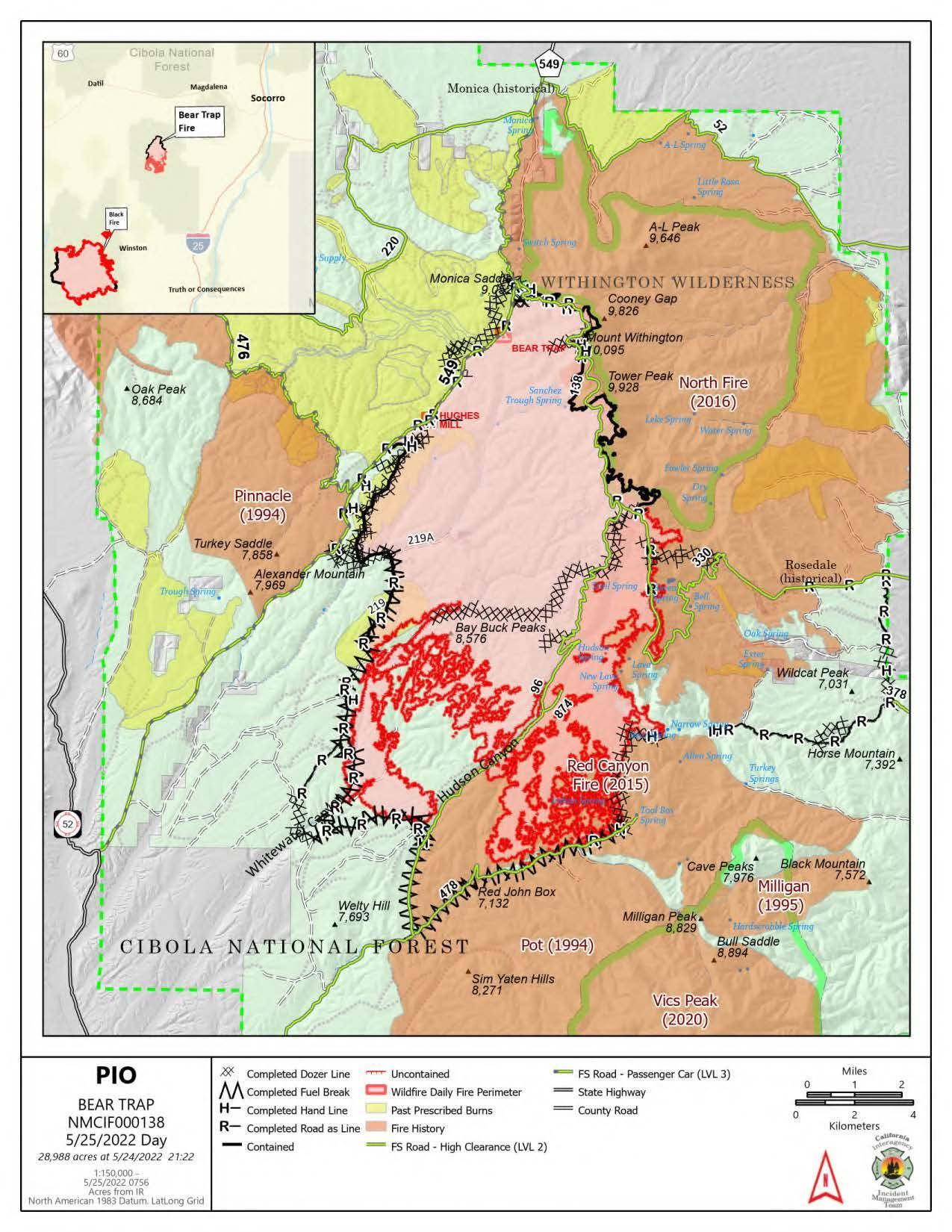Nmcif Bear Trap Fire Incident Maps | InciWeb
