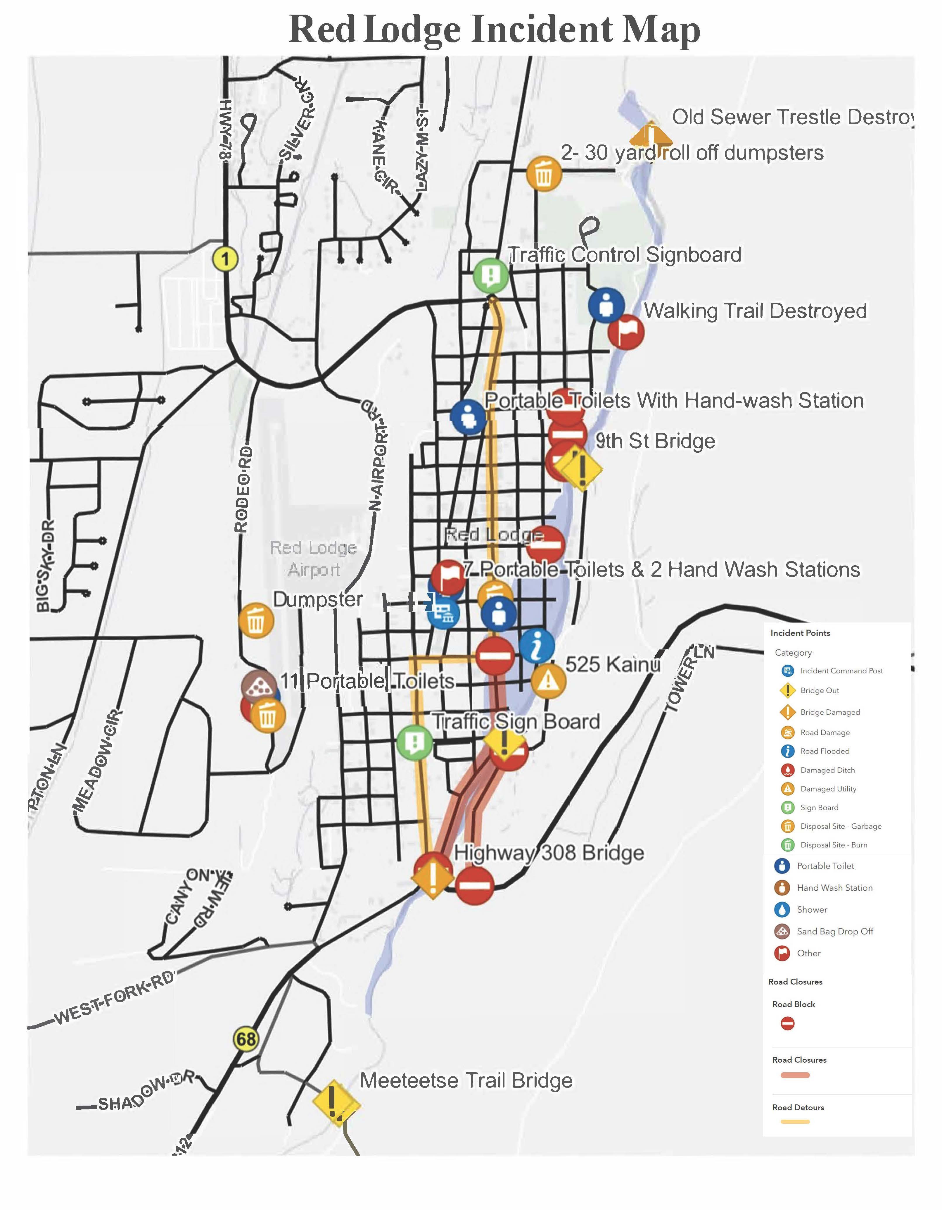 Red Lodge Incident Map 
