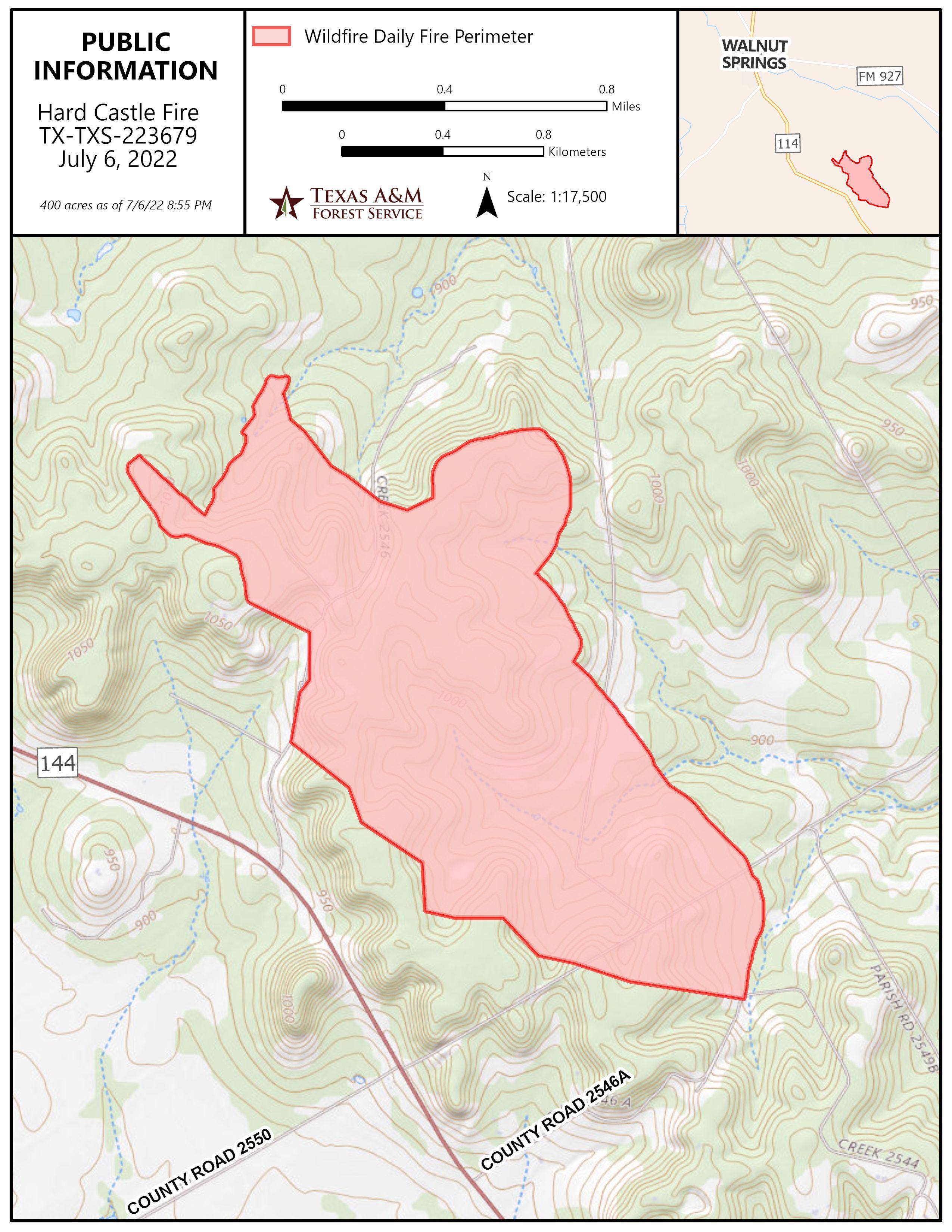 Txtxs Hardcastle Fire Incident Maps | InciWeb