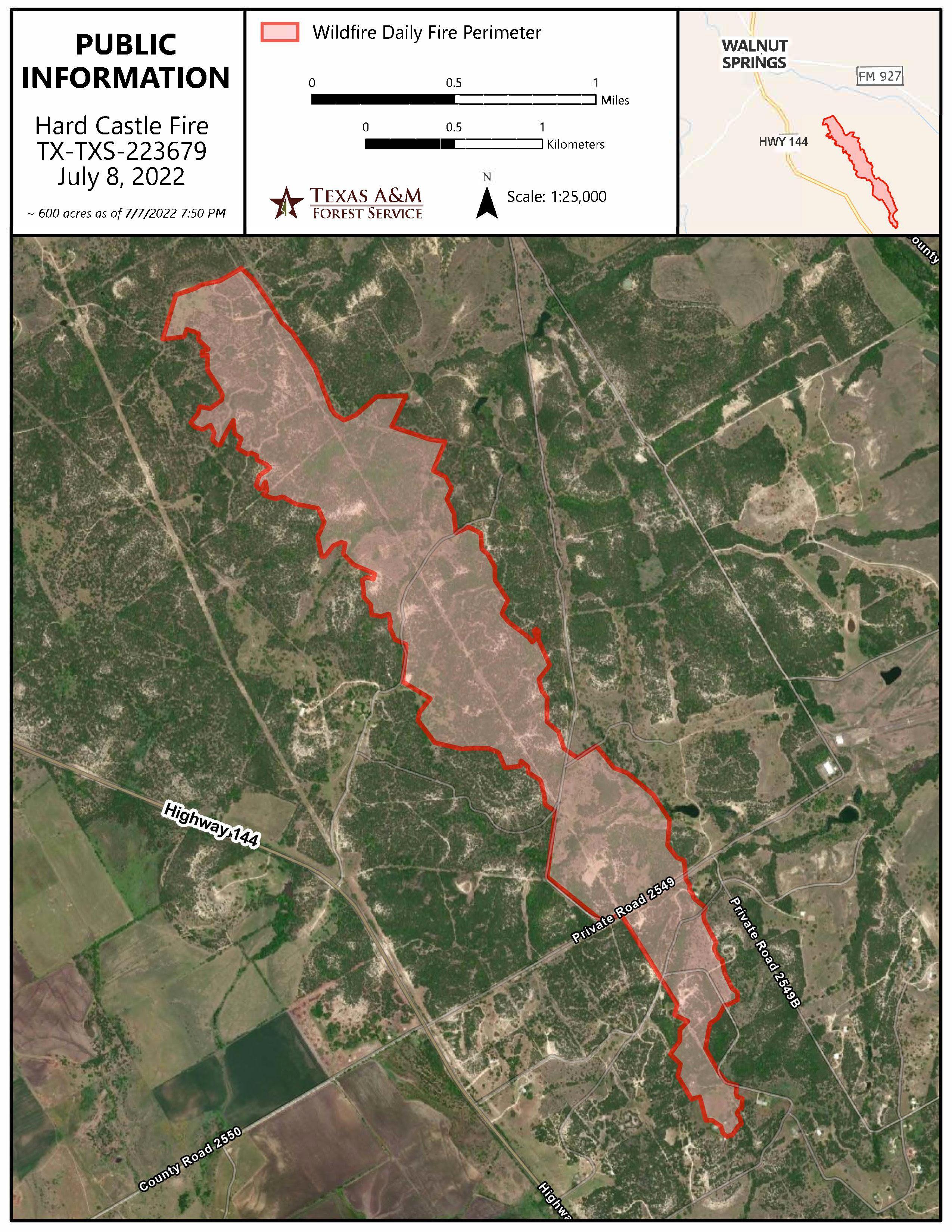 Txtxs Hardcastle Fire Incident Maps | InciWeb