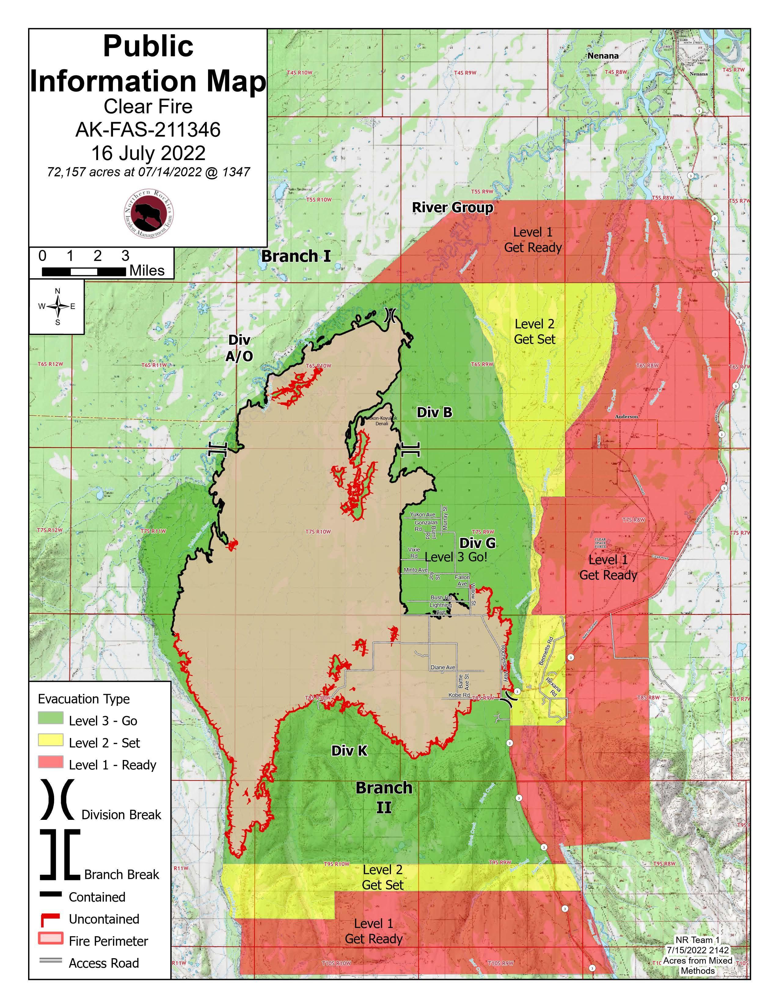 Clear Fire Map for July 16, 2022