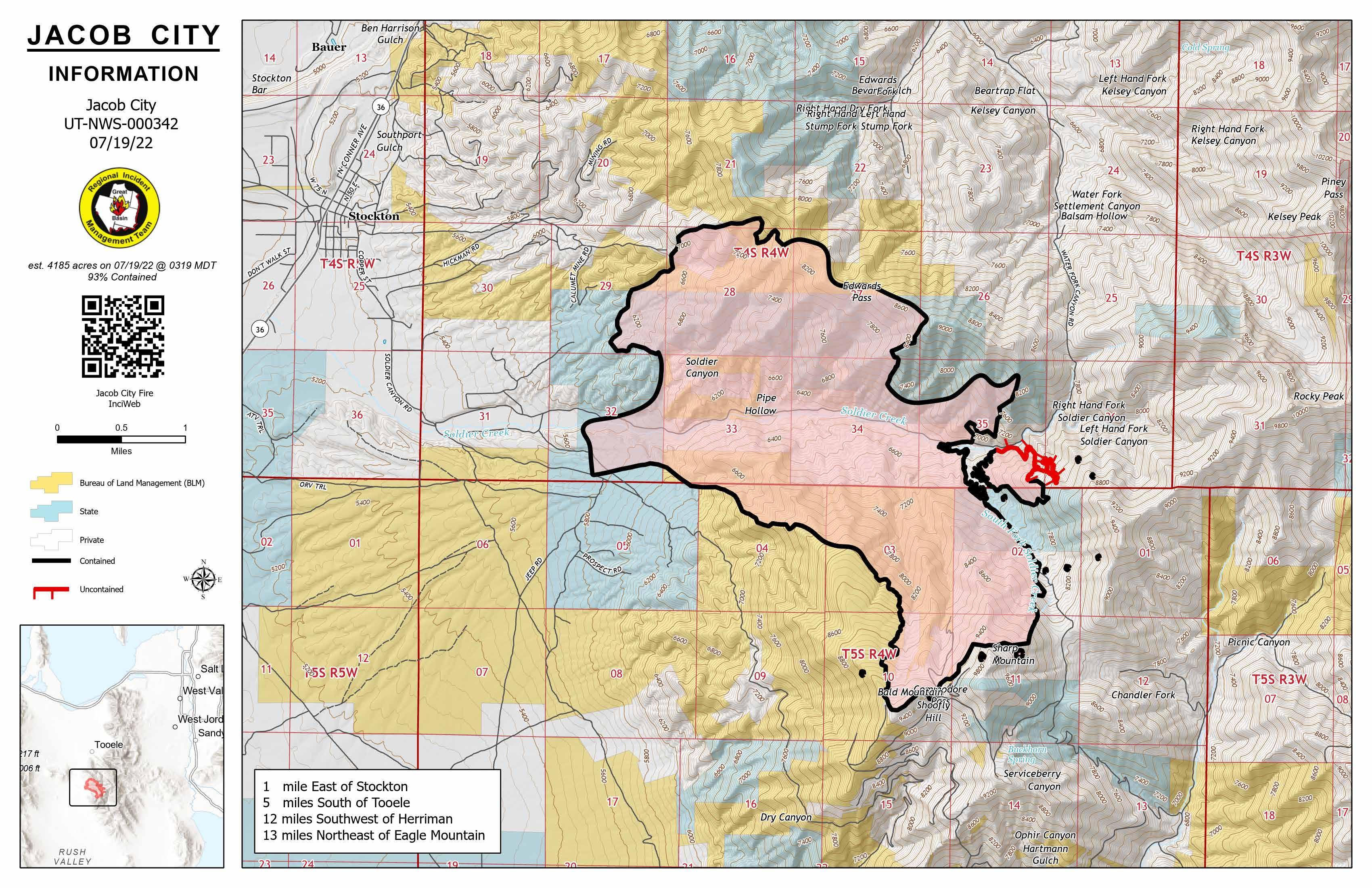 July 19 Fire Information Map