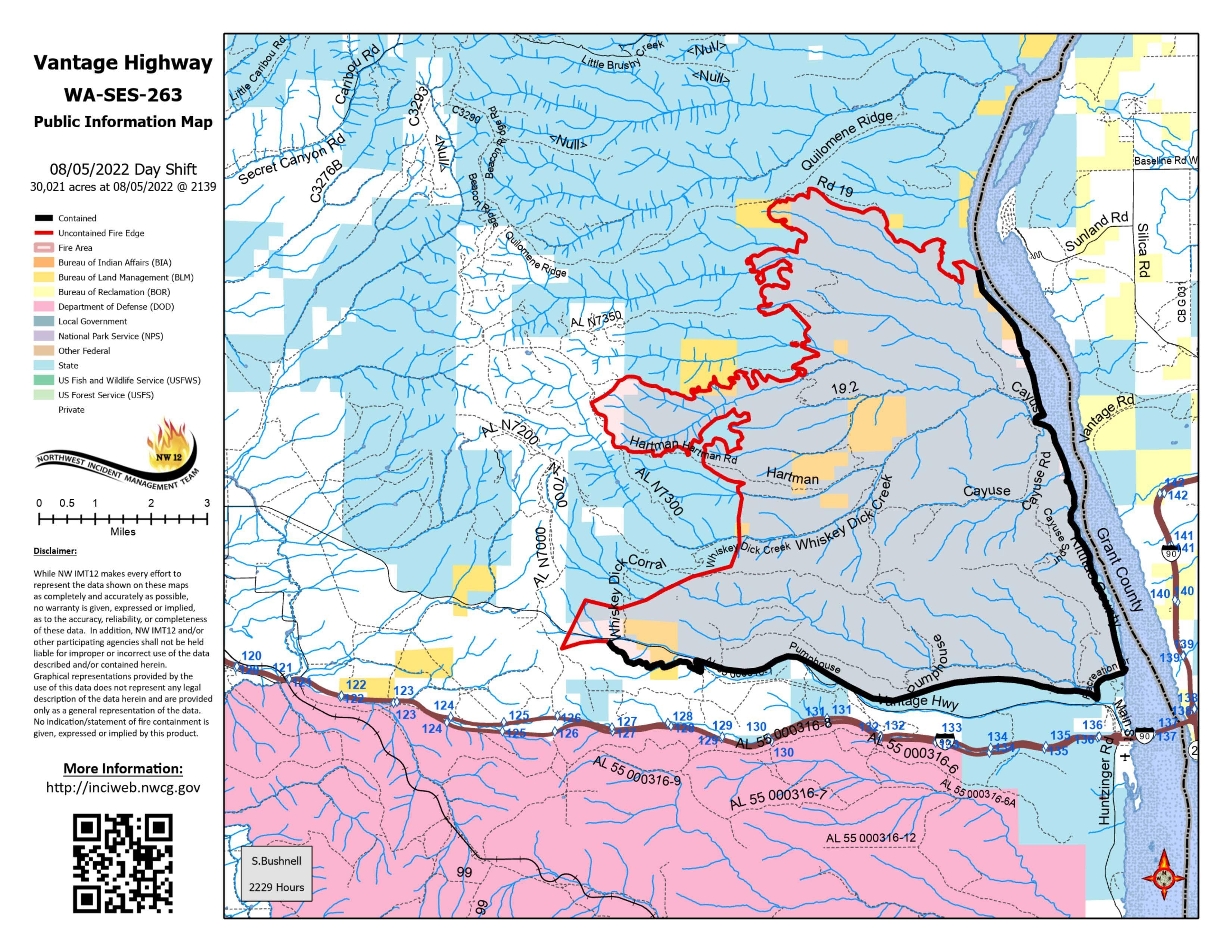 Vantage Highway Fire Map 8/6/2022 (JPG)