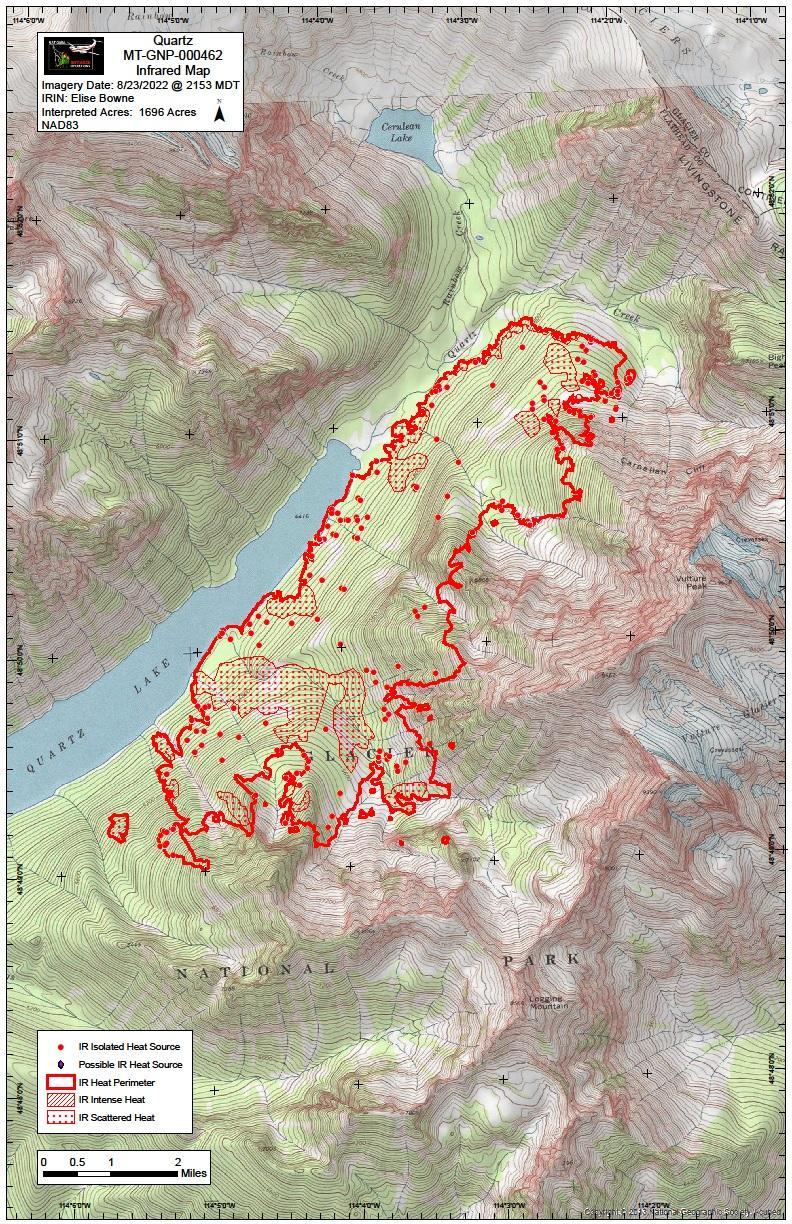 Quartz Fire Map for August 24