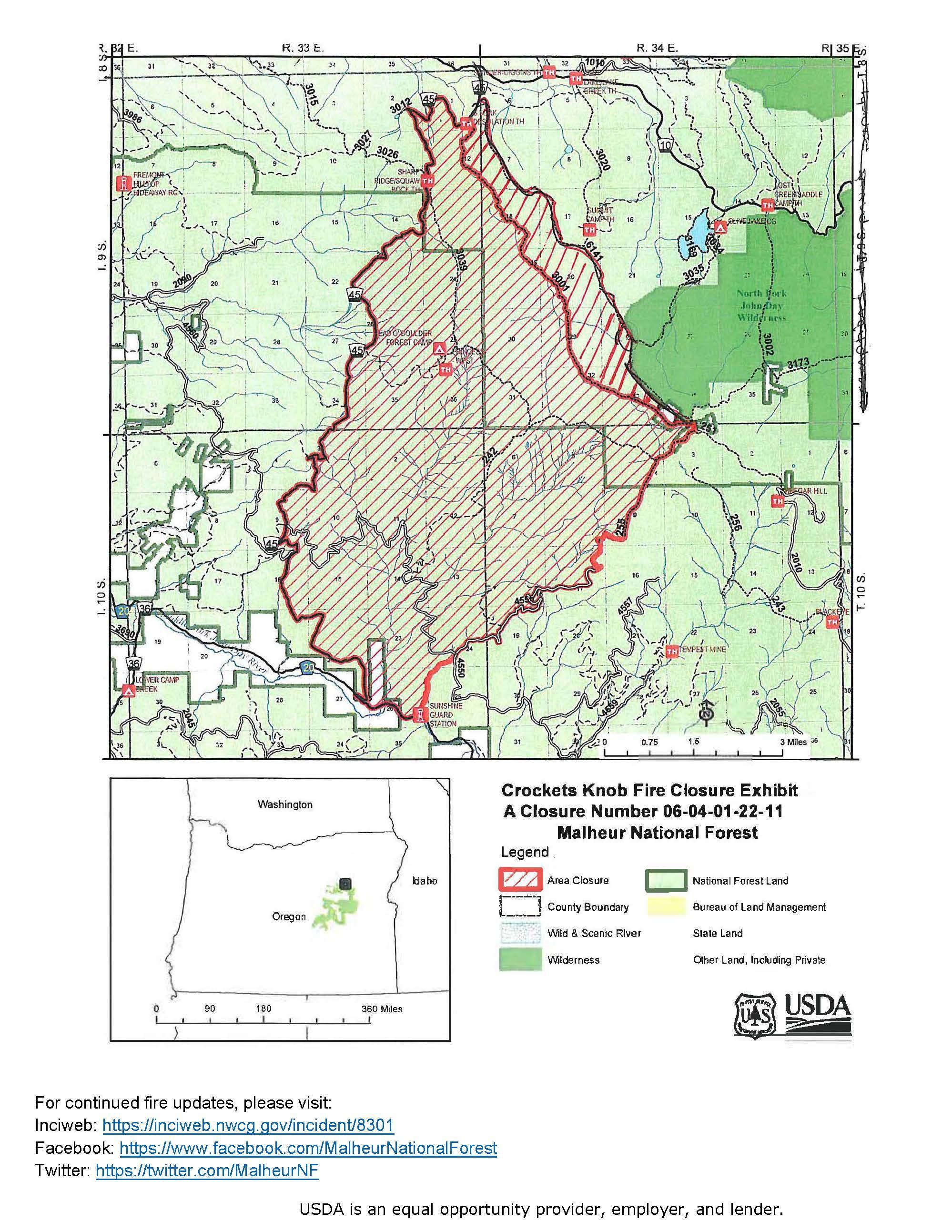 Forest Service Lift of Area Closure 