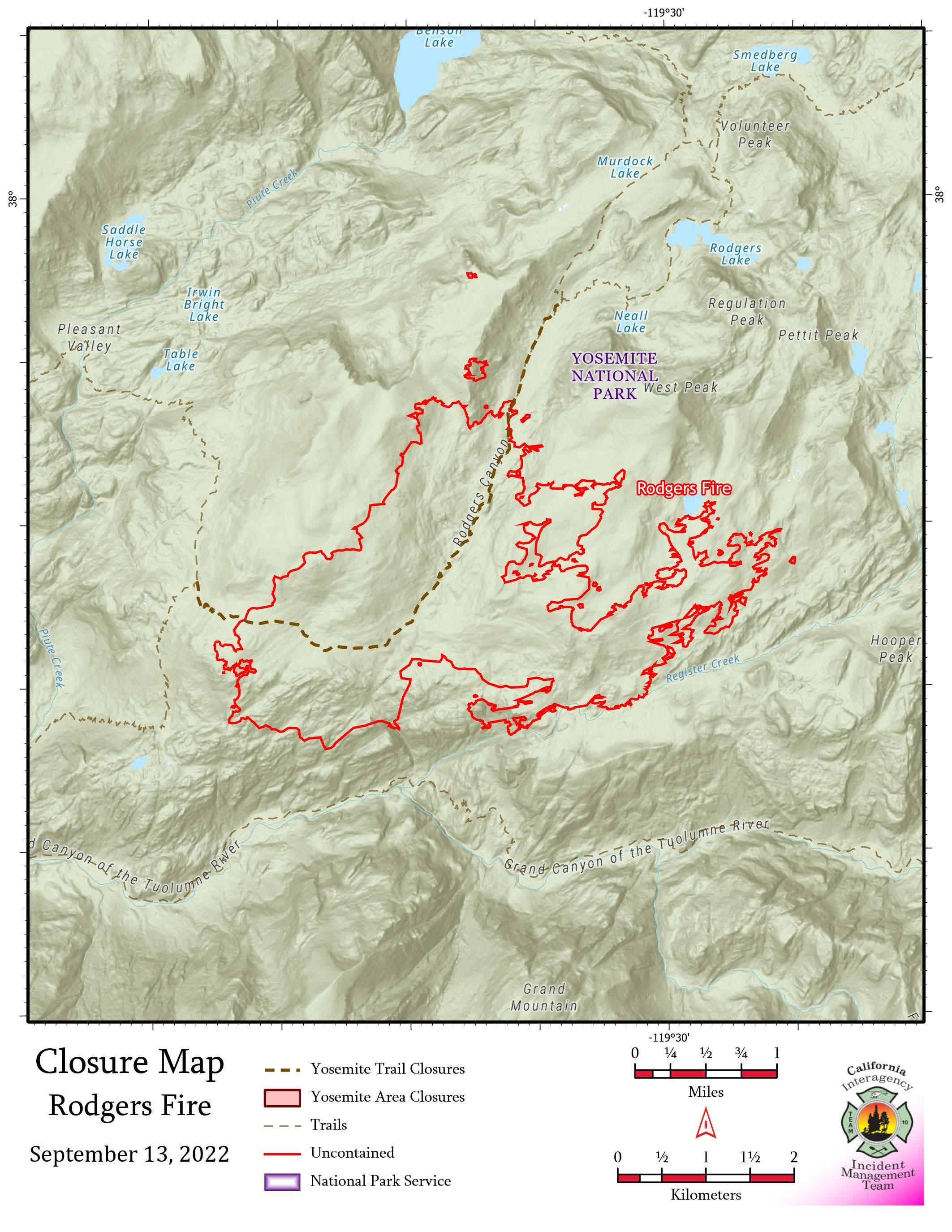Rodgers Fire Perimeter Map, 9_13