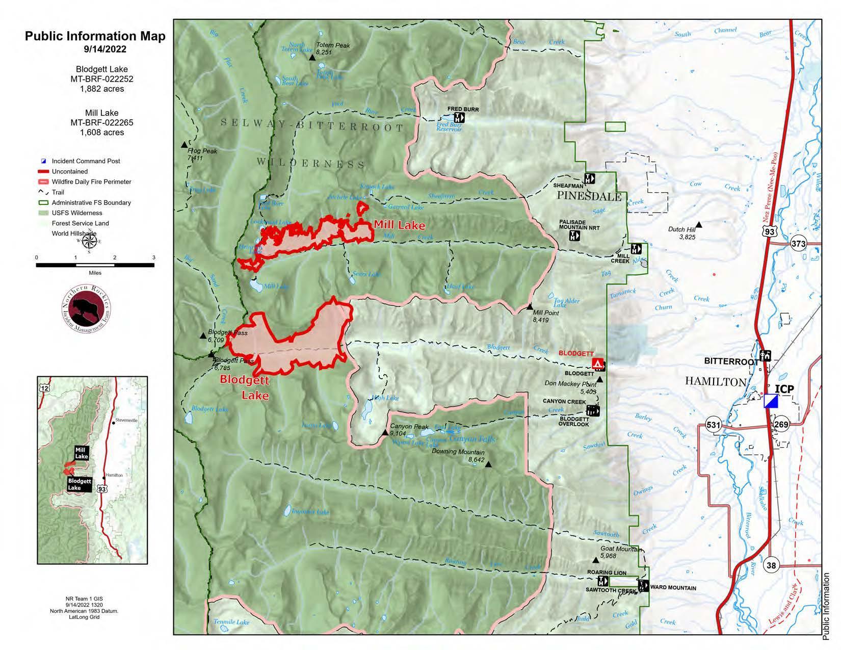 Blodgett and Mill Lake Map Sept 14, 2022