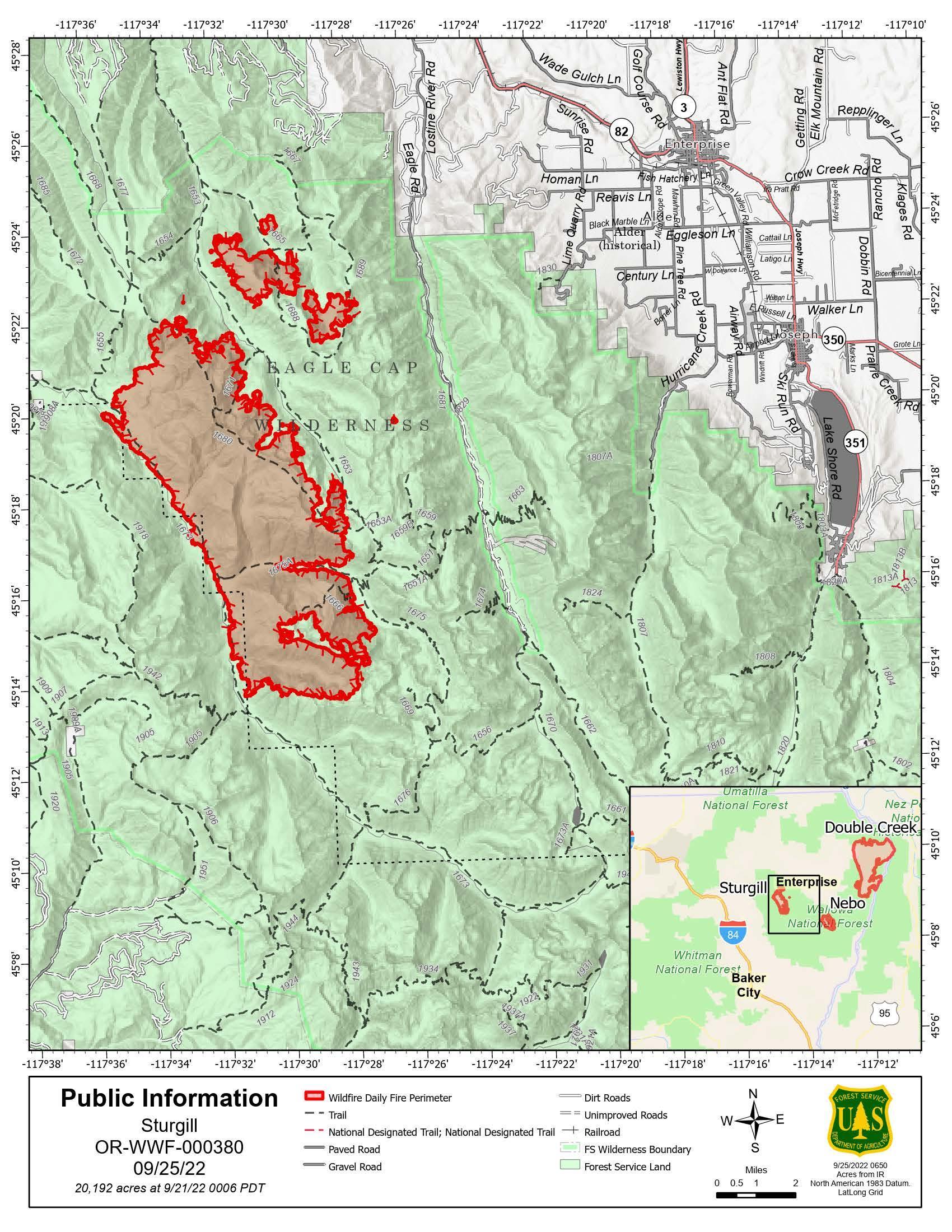 Goat Mountain 2 Fire Map - 09/25/2022