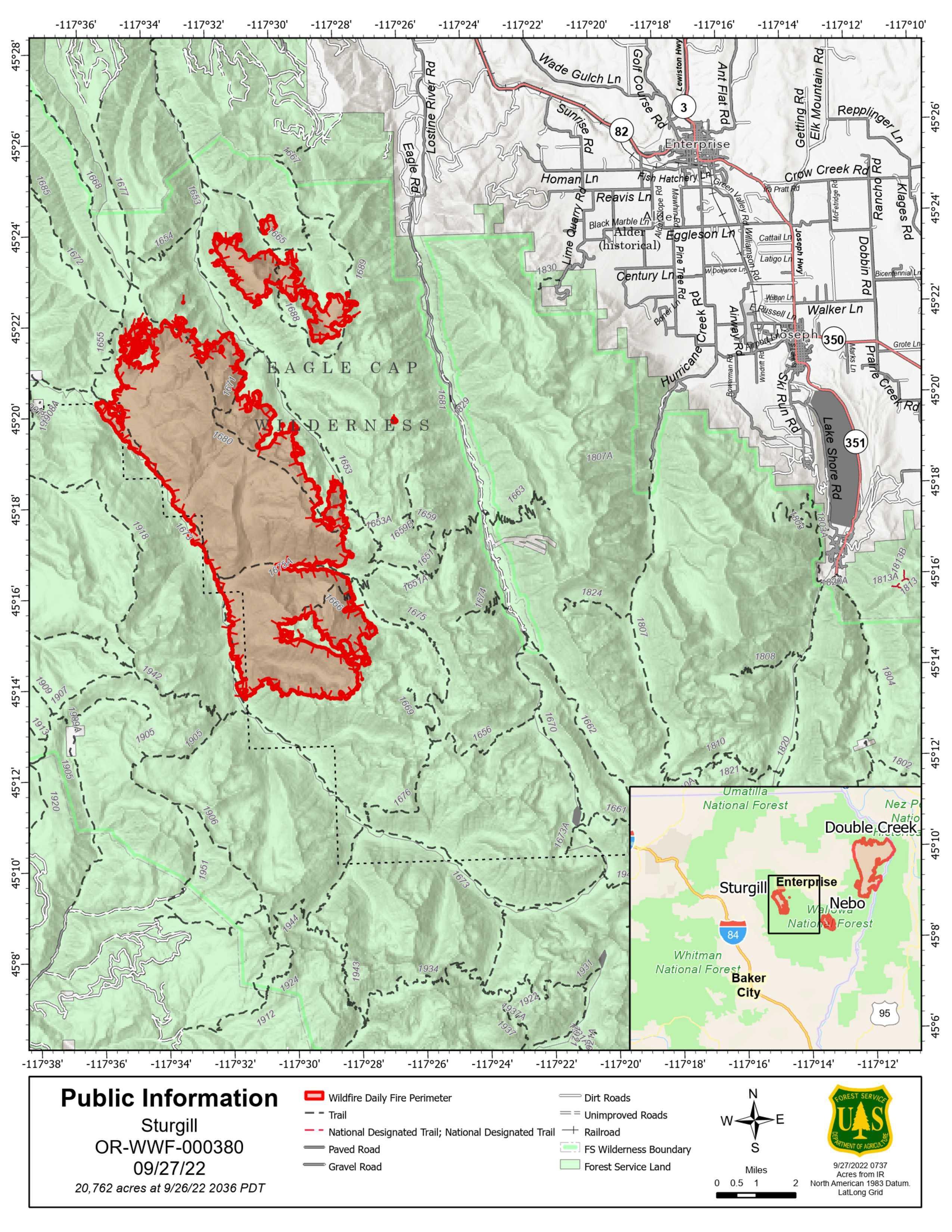 Sturgill Fire Map - 09/27/2022