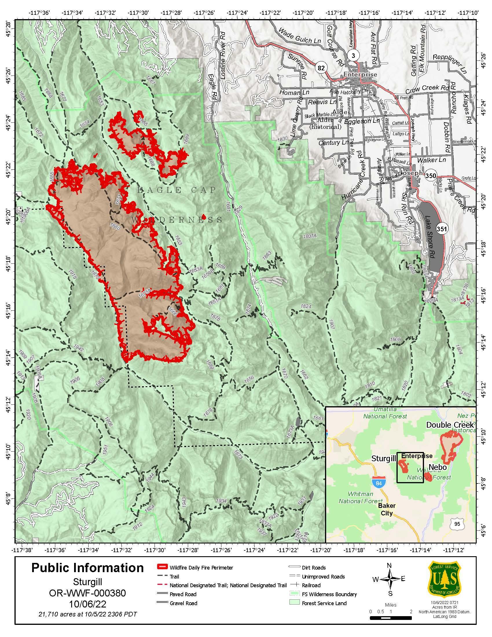 Goat Mountain2 Fire Map - 10/06/2022