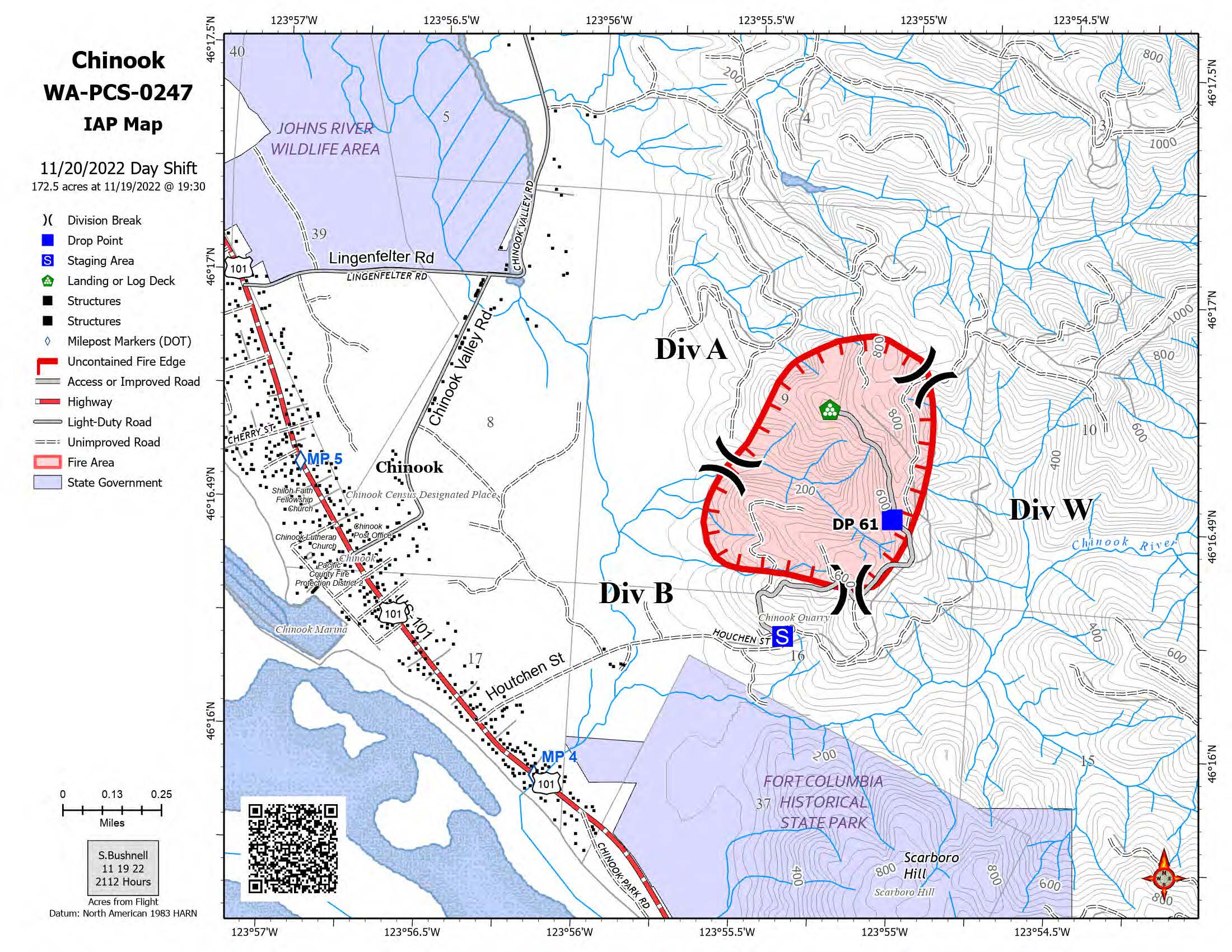 Map of Chinook Fire