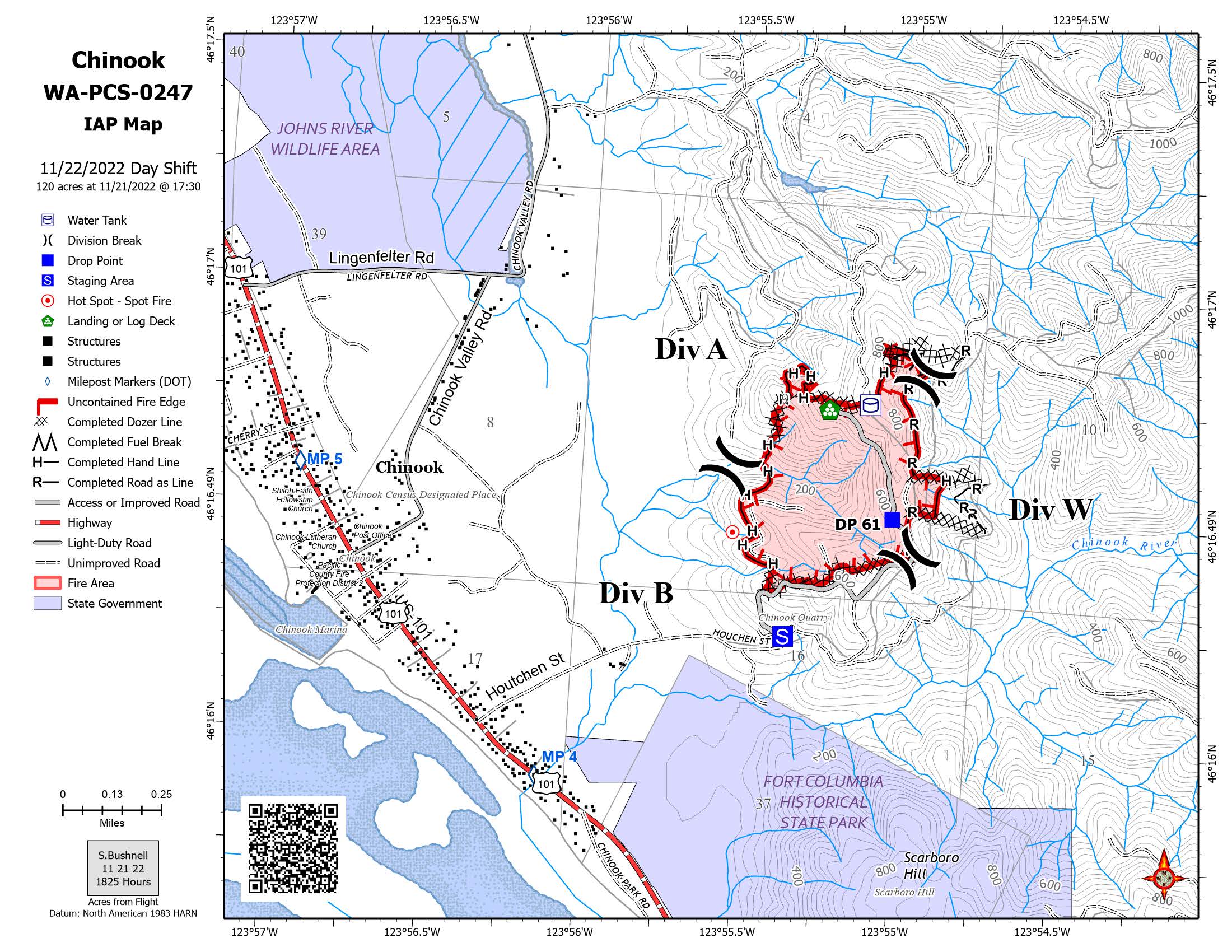 Chinook Fire Map 11/22/22