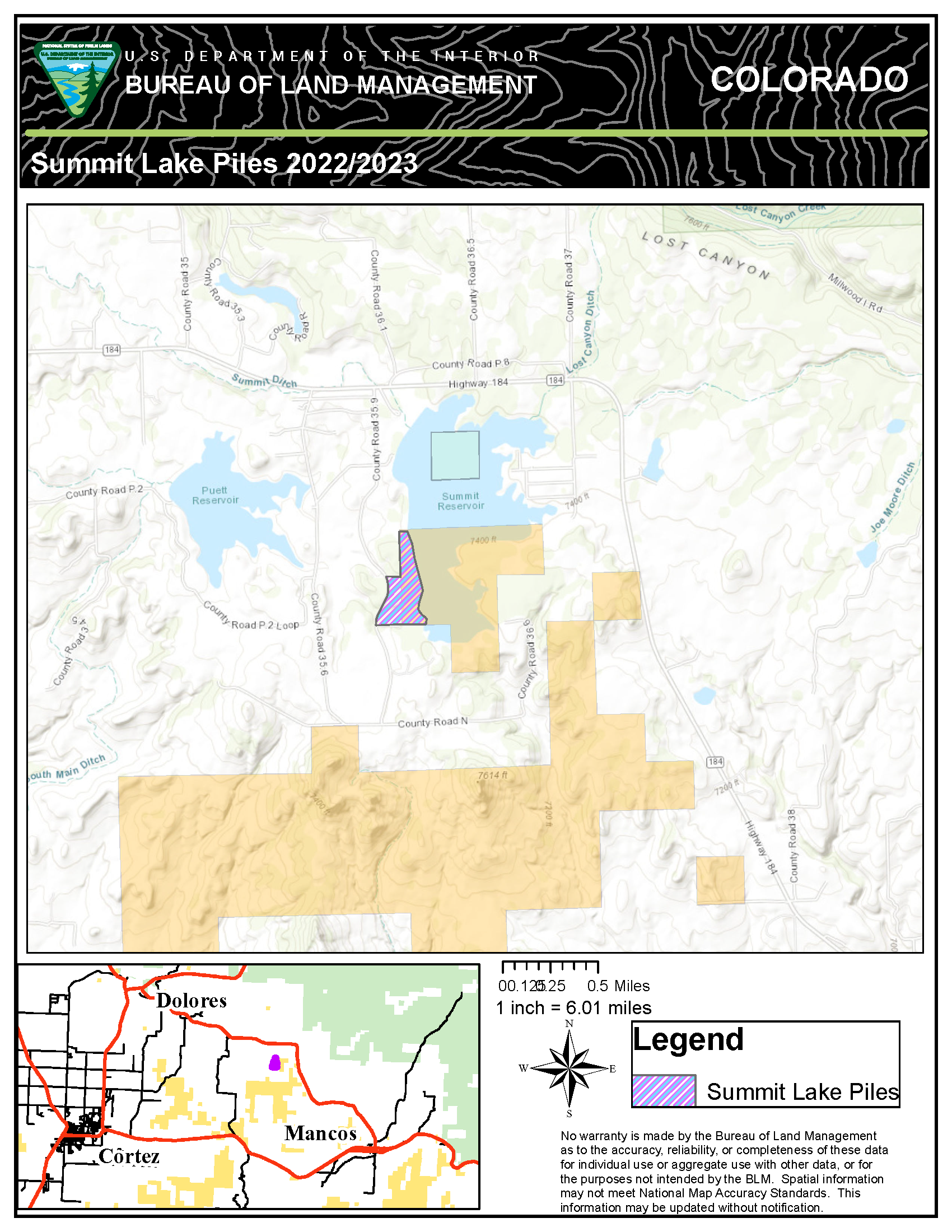 Summit Lake RX Piles Map 2022-2023