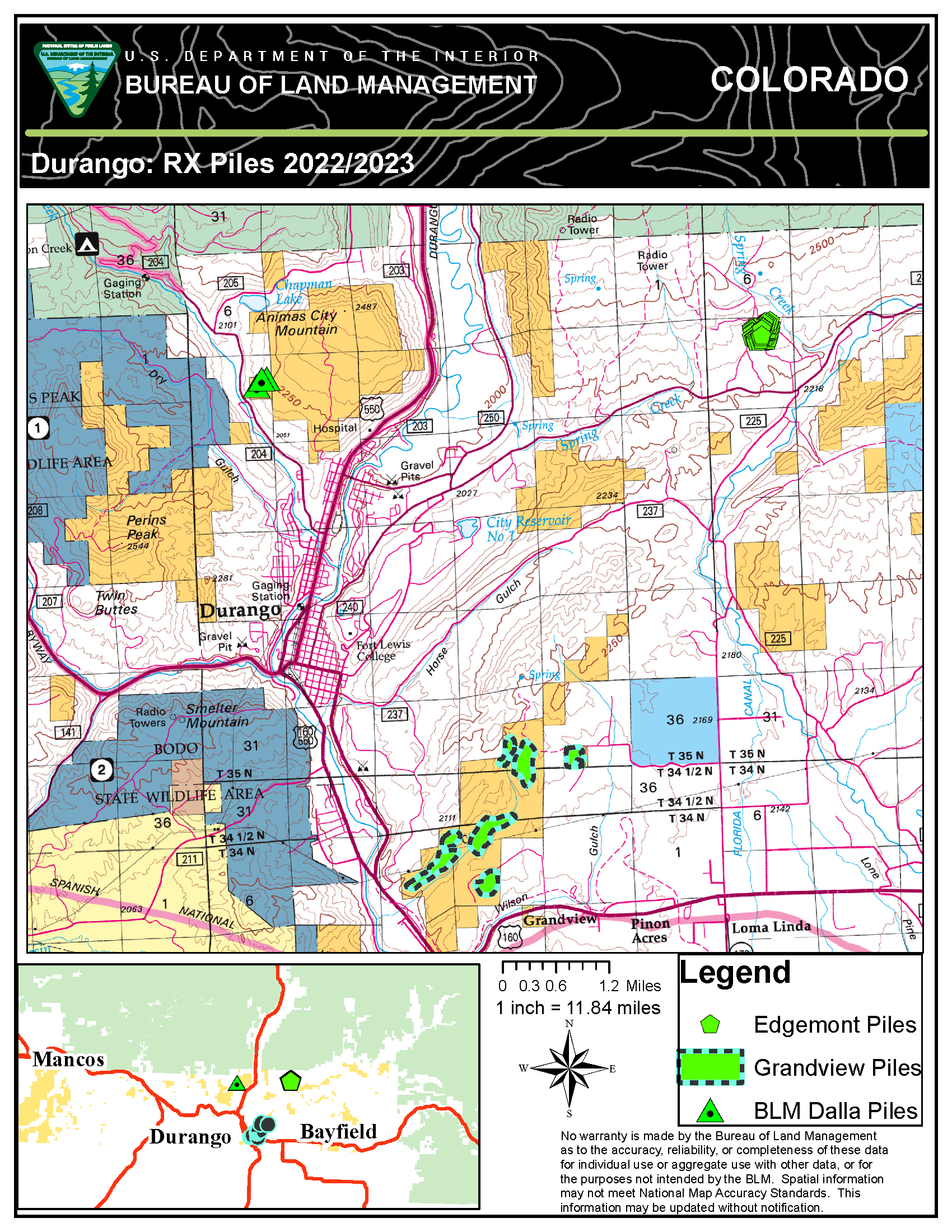 Durango RX Piles 2022-2023 Map