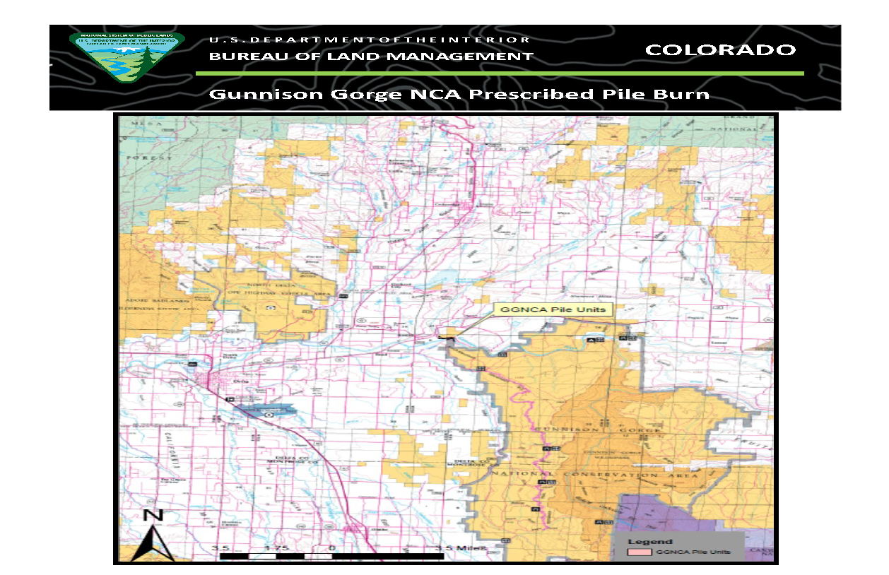 Gunnison Gorge NCA RX Pile Burn Map 2022-2023