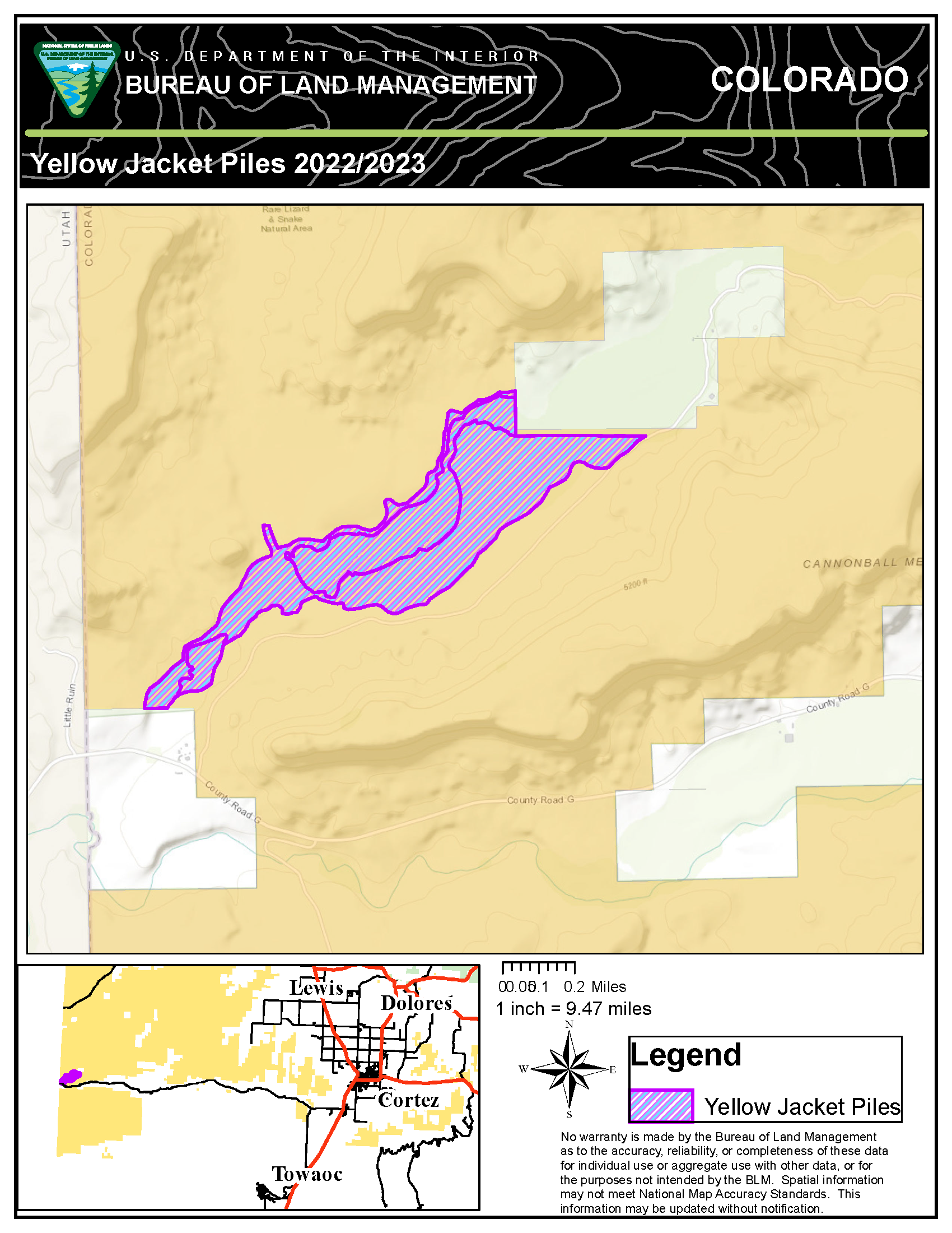 Yellow Jacket Pile RX Map 2022-2023