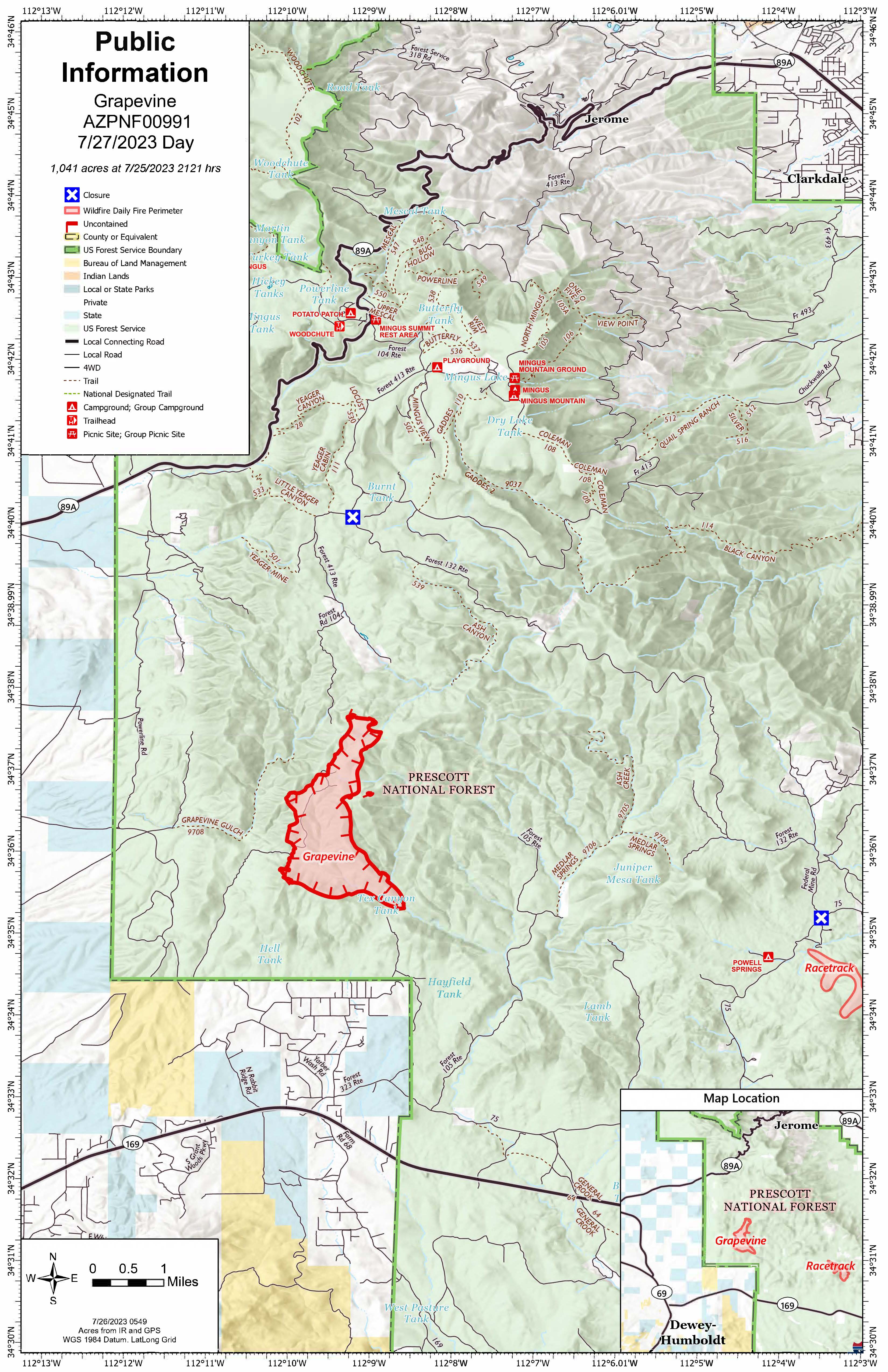 Azpnf 2023 Grapevine Fire Incident Maps | InciWeb