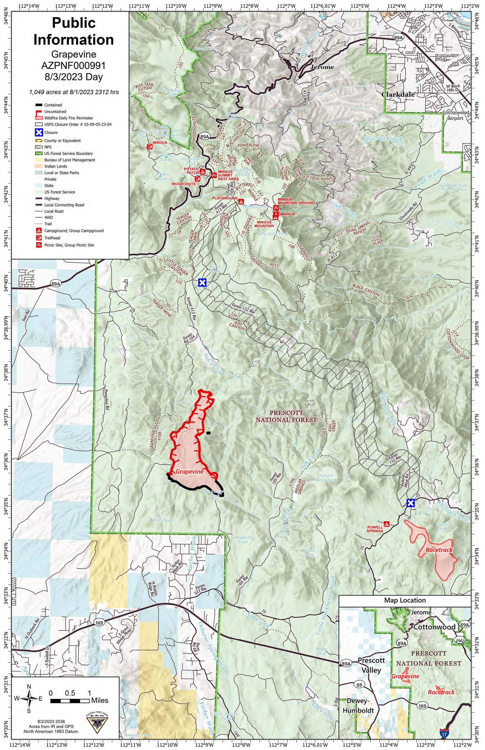 Azpnf 2023 Grapevine Fire Incident Maps | InciWeb