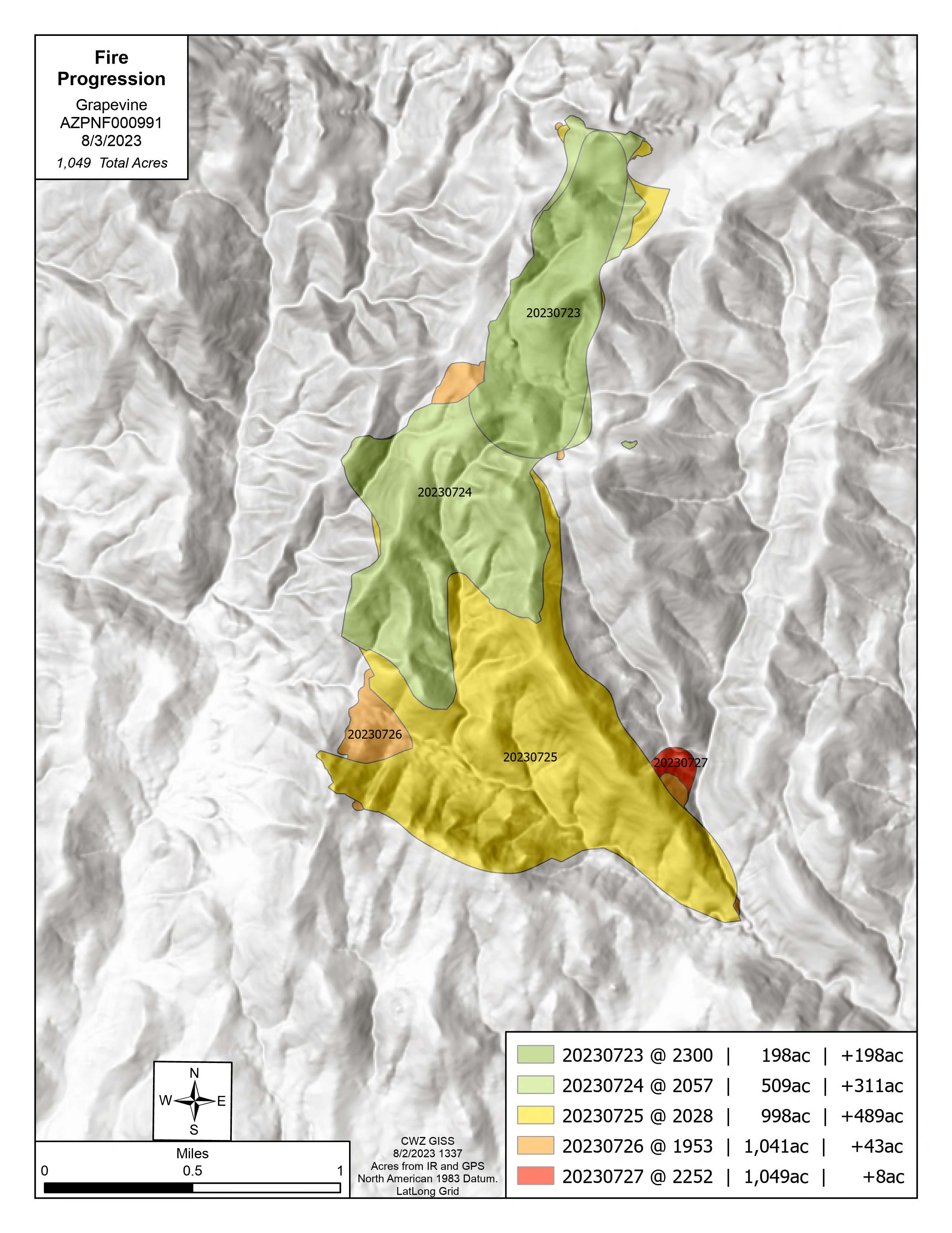 Azpnf 2023 Grapevine Fire Incident - 08042023 MAP Progression 