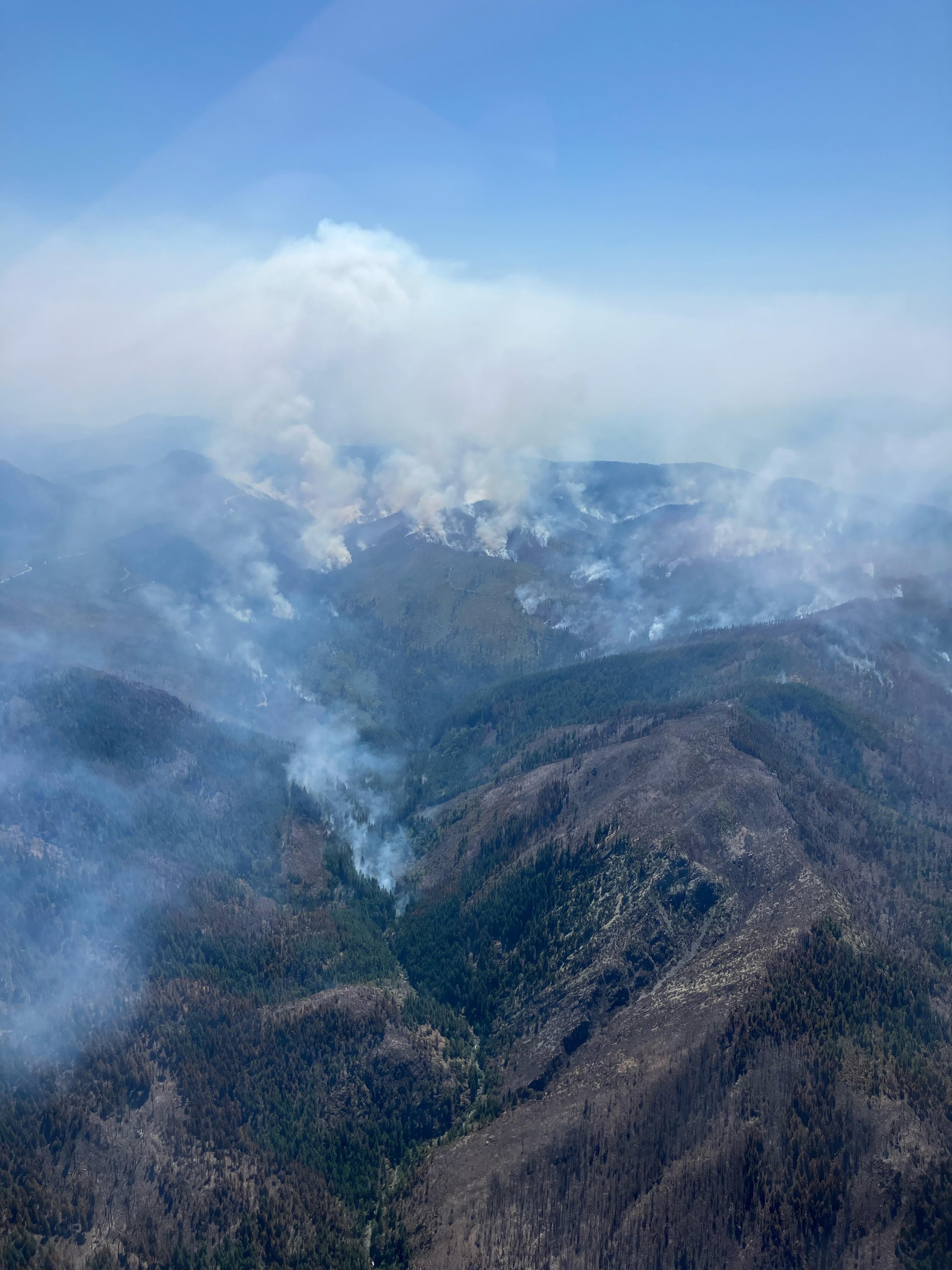 

						Aerial Overview of the Flat Fire: August 04, 2023
			