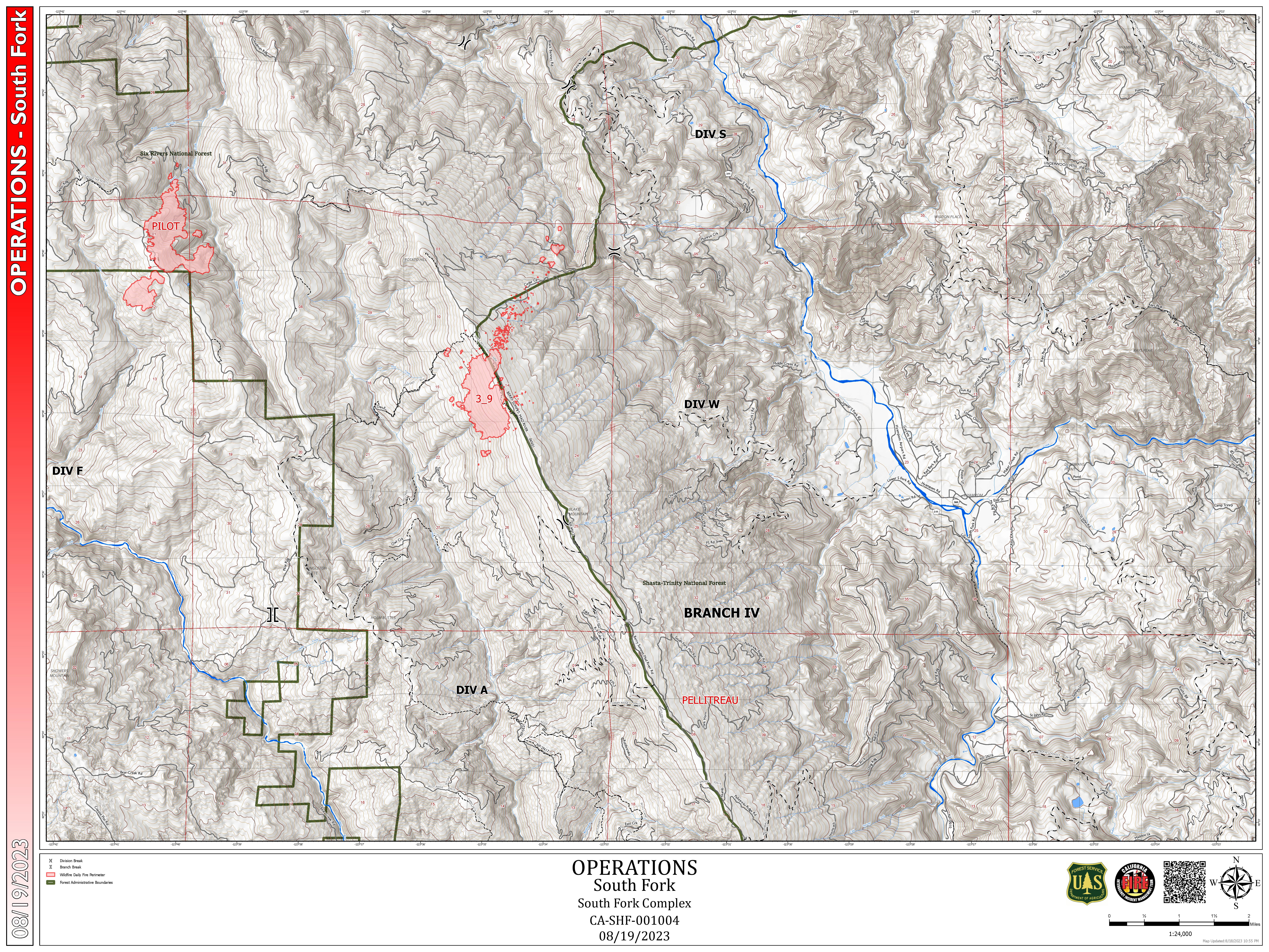 




South Fork Complex Map, August 19 2023


