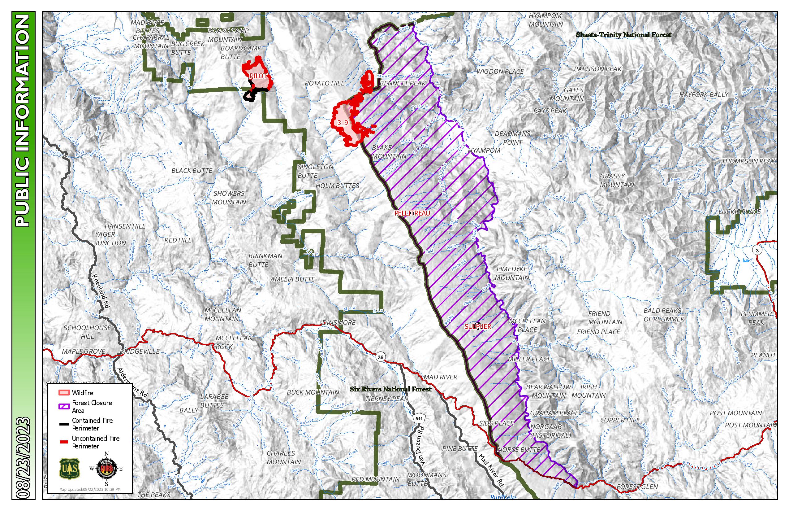 




South Fork Complex Map, August 24, 2023


