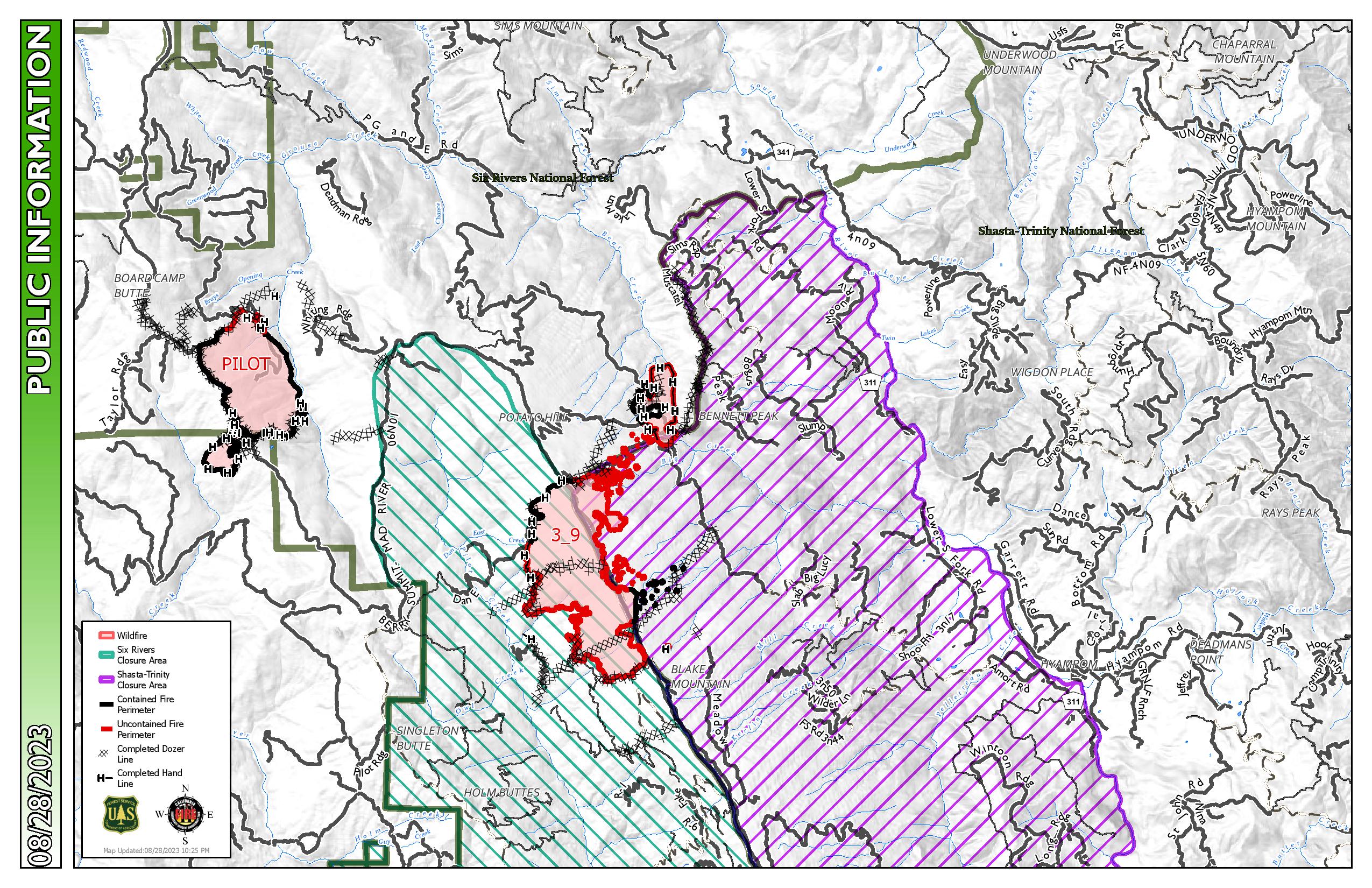 




South Fork Complex Daily Map, August 29, 2023


