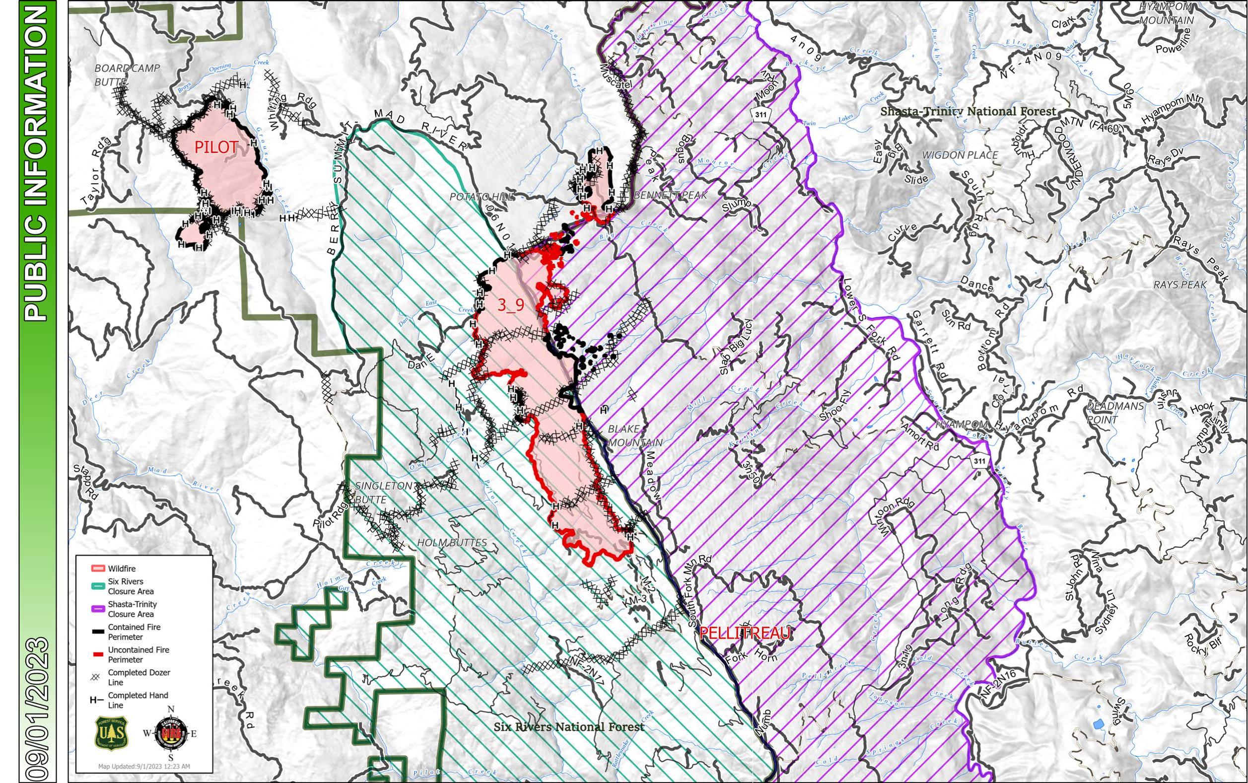 




South Fork Complex Daily Map, September 1, 2023


