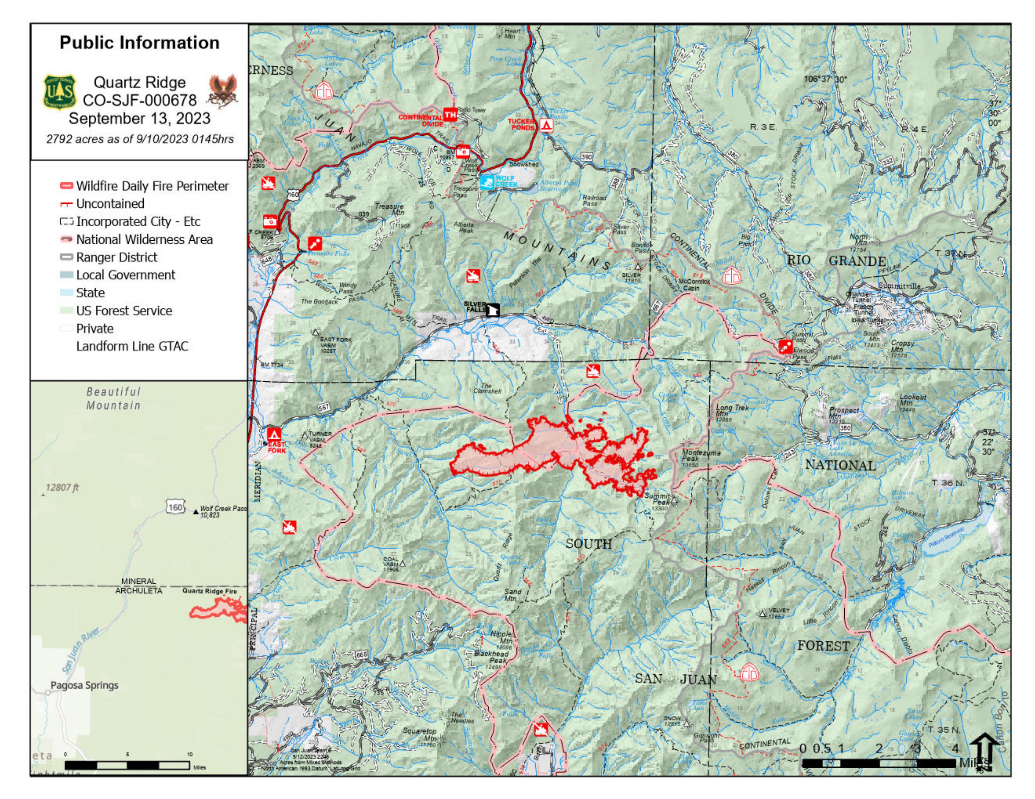 Cosjf Quartz Ridge Fire Incident Maps | InciWeb