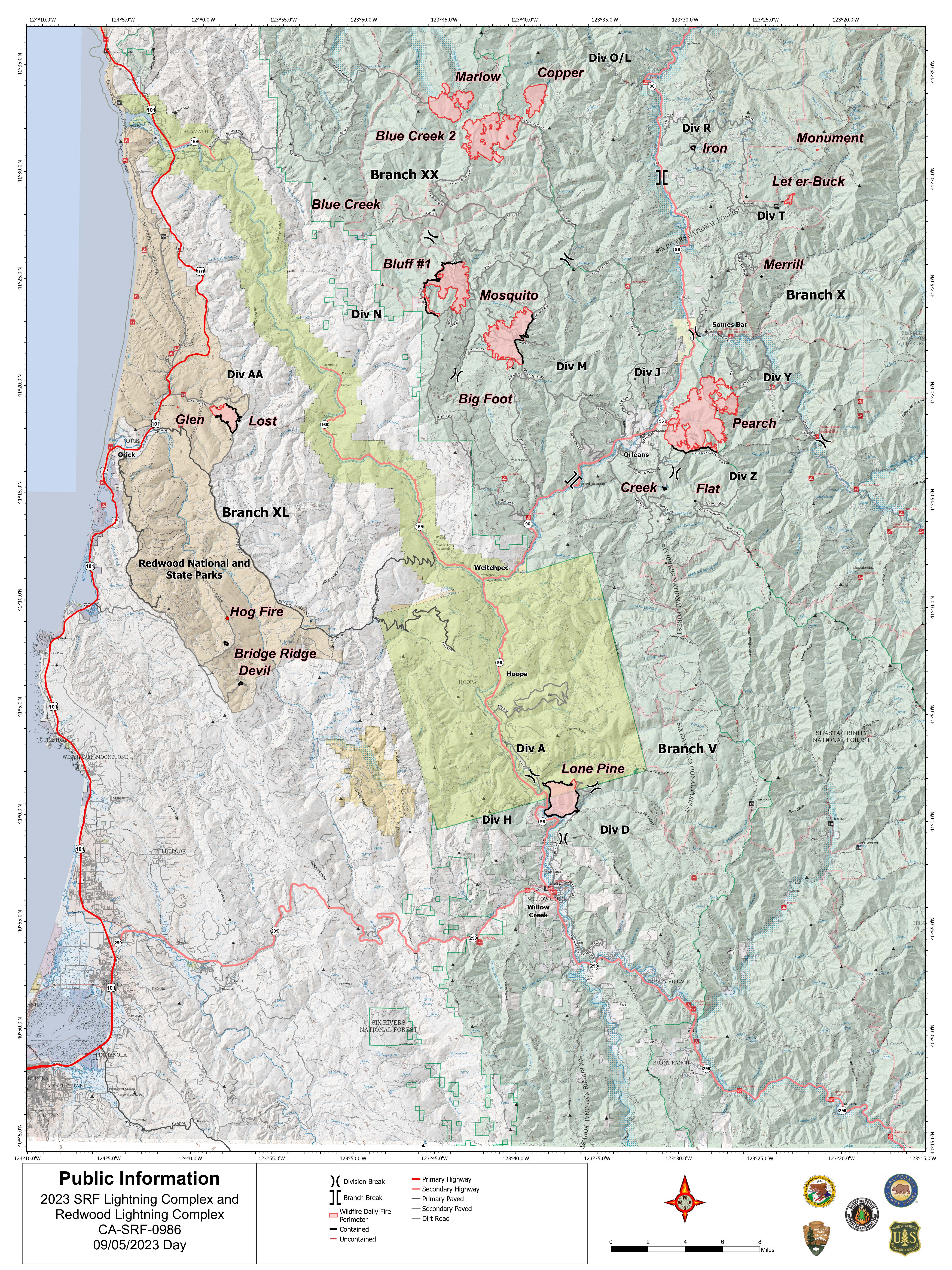 




SRF Lightning Complex and Redwood Lightning Complex Map 9/05/23



