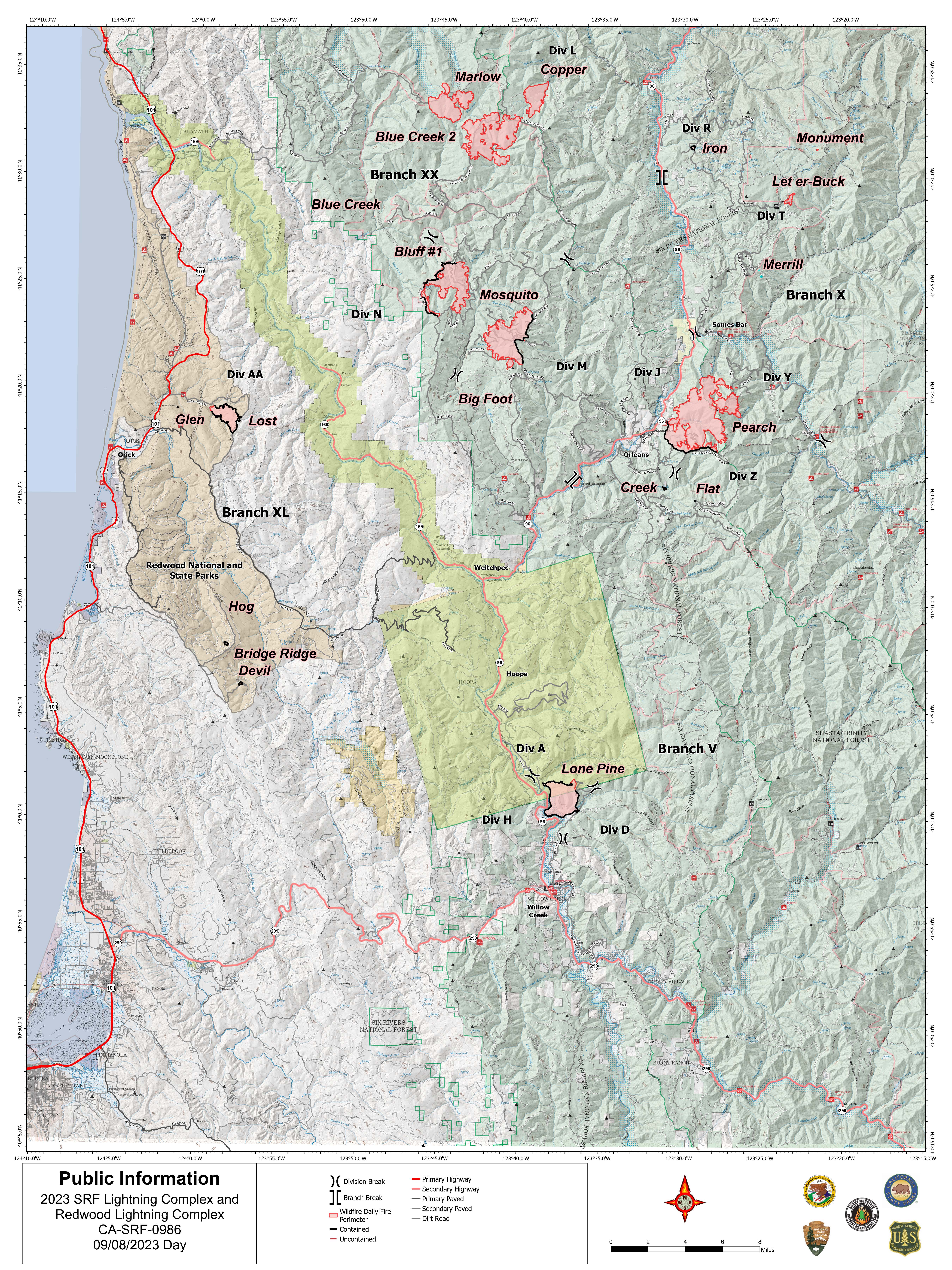 




SRF Lightning Complex and Redwood Lightning Complex Map 9/08/23


