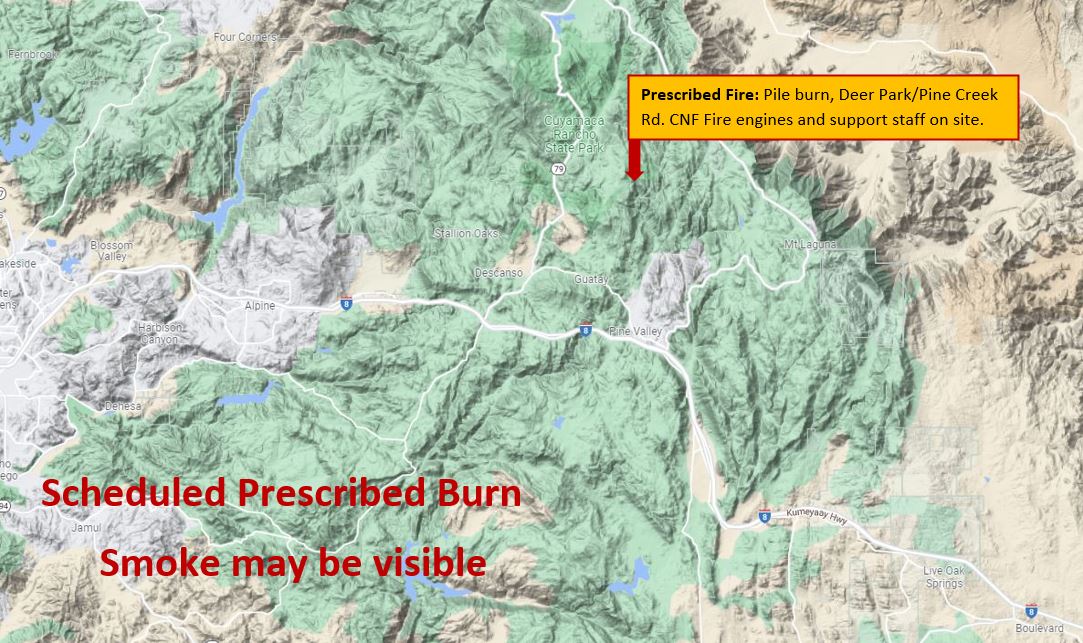 







						Pine Valley Fuel Break - Descanso Ranger District - Map
			


