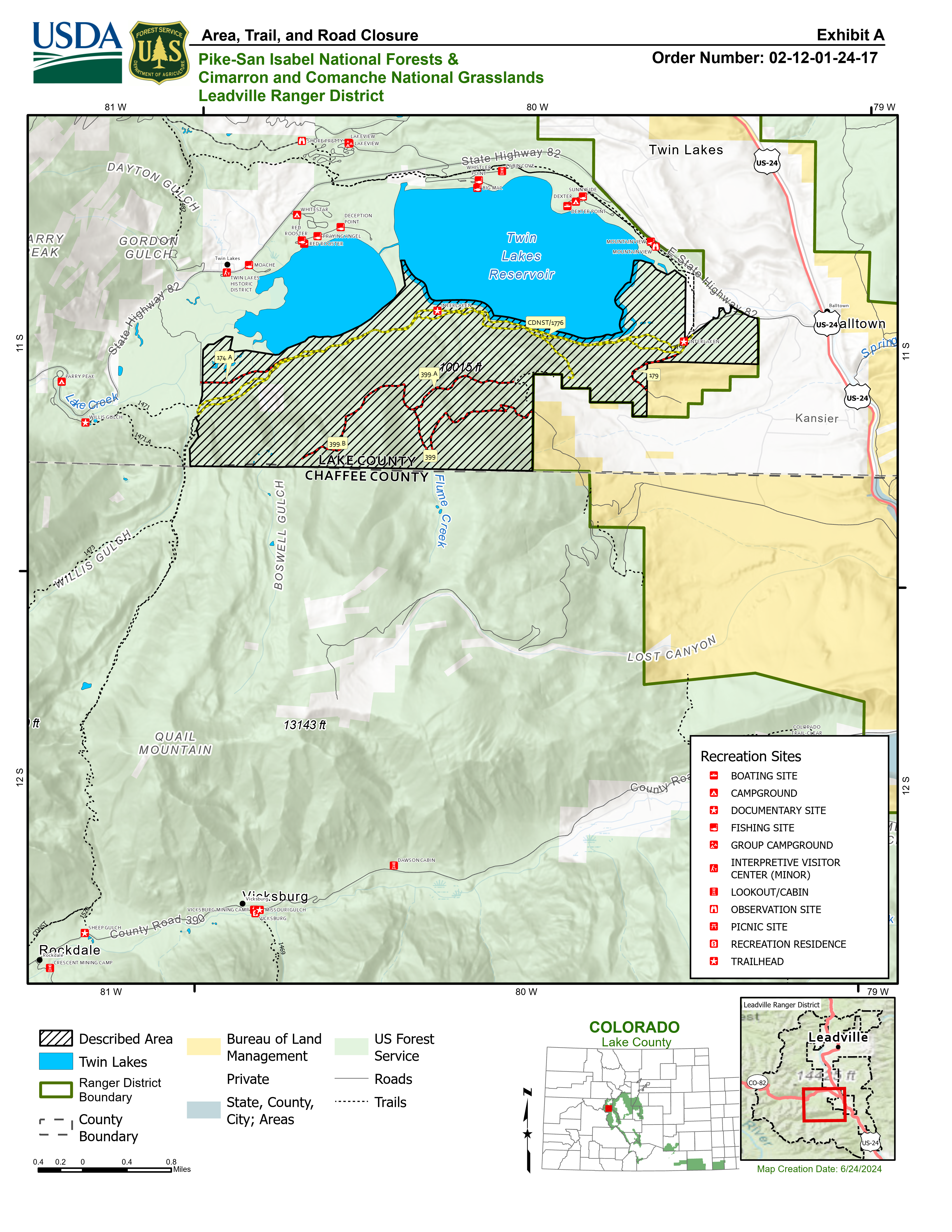 

						US Forest Service Leadville Ranger District Closure Order 02-12-01-24-17
			