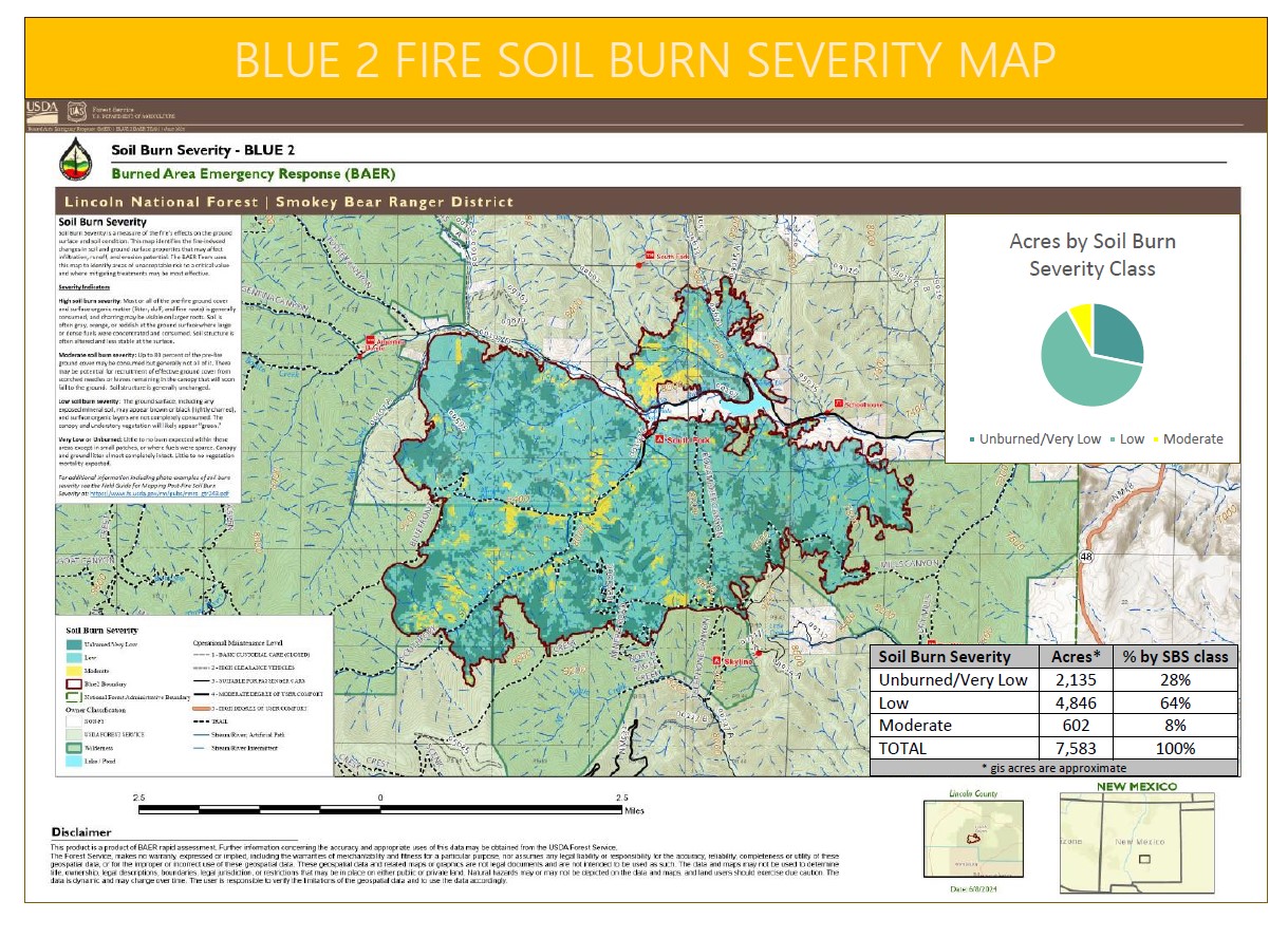

						Blue 2 Fire Soil Burn Severity Map June 10, 2024
			