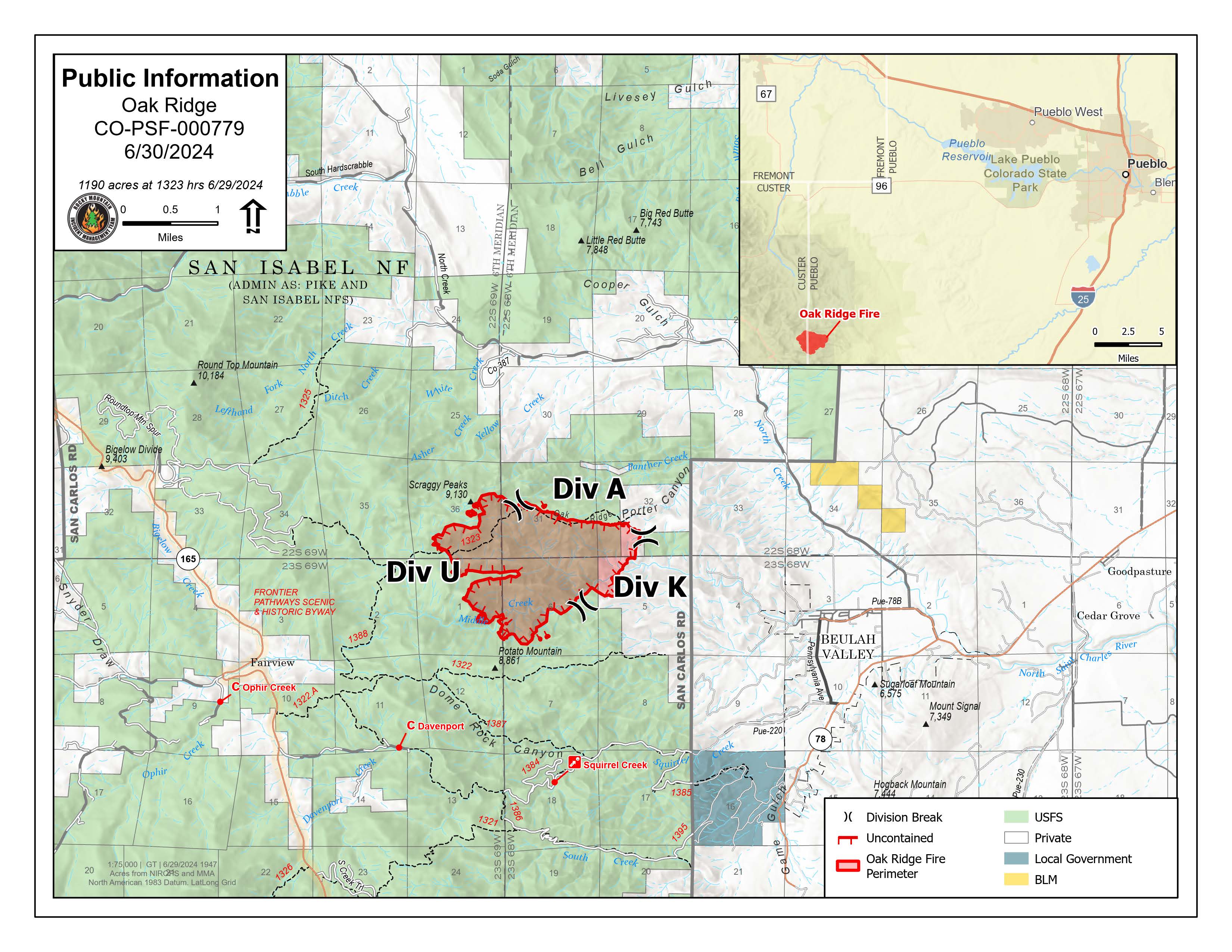 

						Oak Ridge Fire Public Information Map - June 30, 2024
			