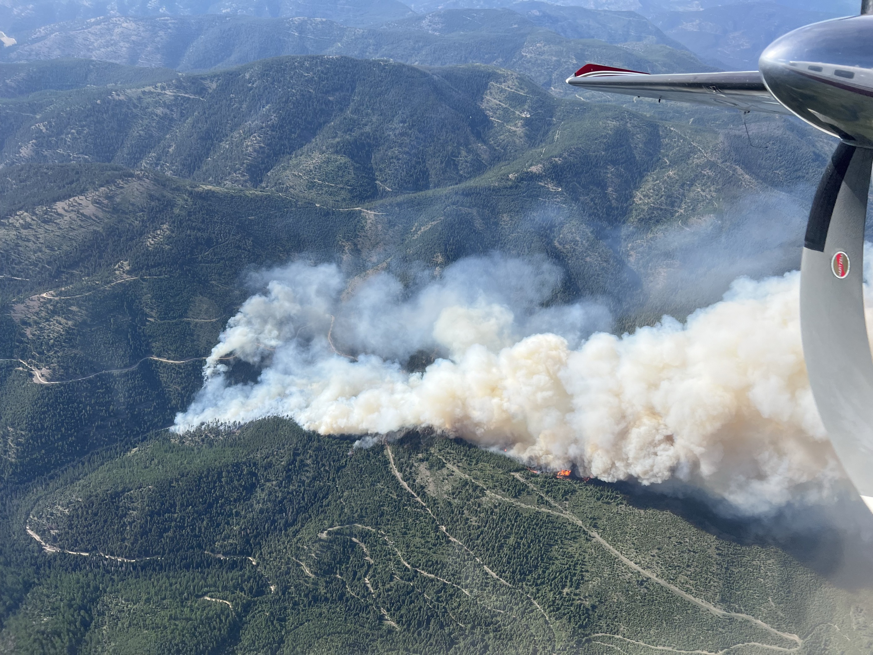 

						Aerial Photo of the Miller Peak Fire 
			