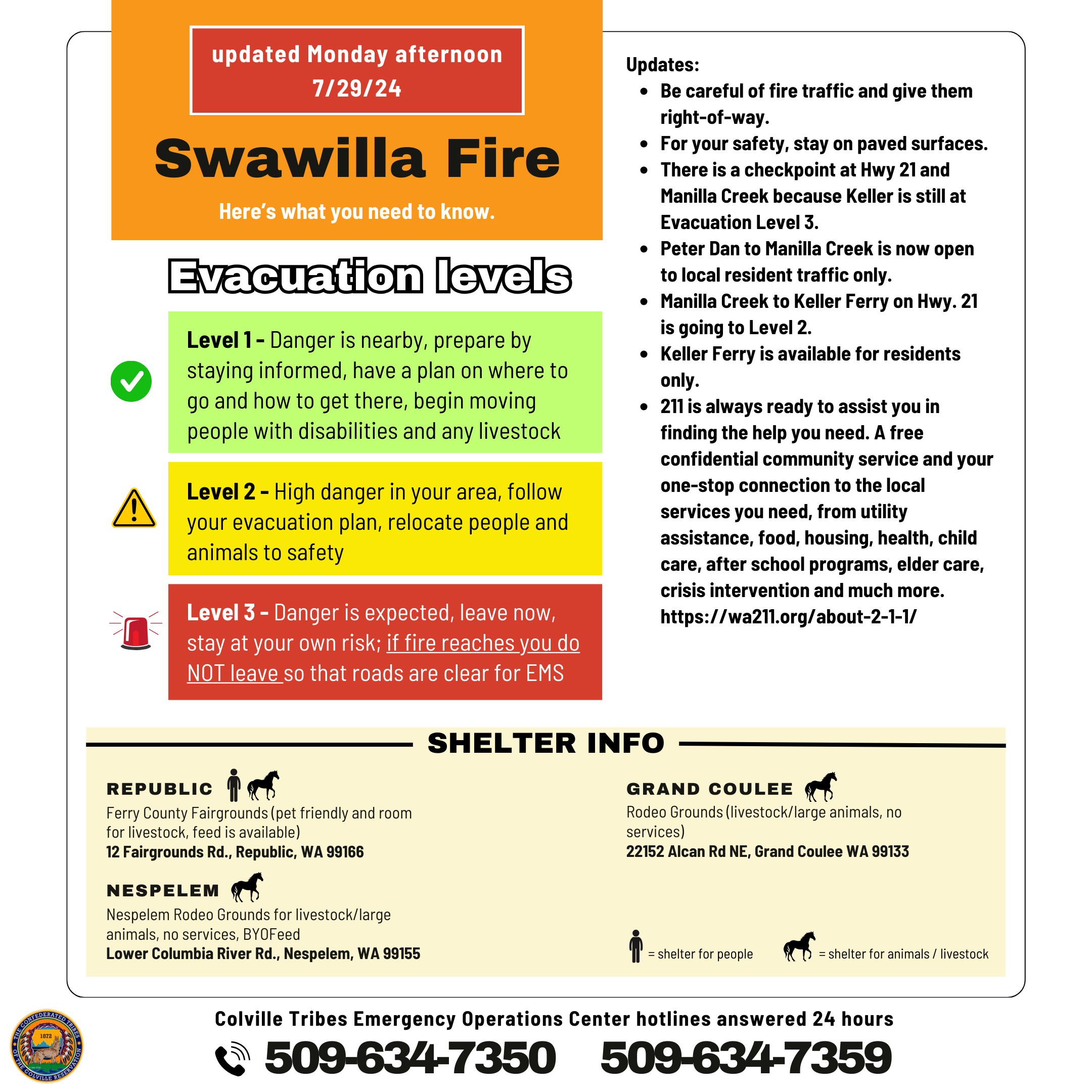 

						Information to accompany Swawilla Fire Information Map July 29, 2024
			