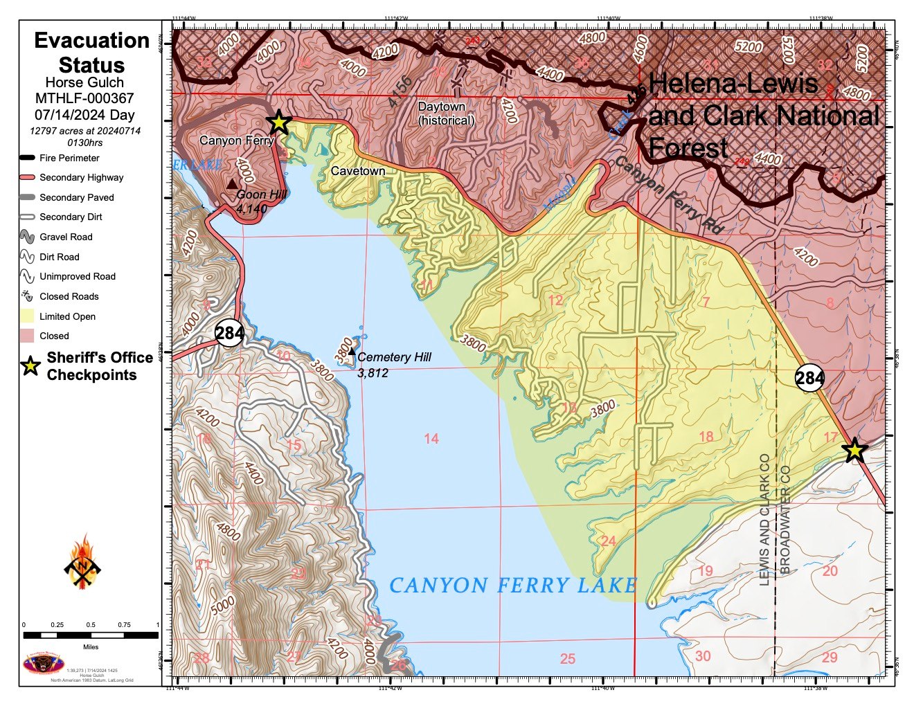 

						Horse Gulch Fire - Lewis and Clark County Sheriff&#039;s Office Evacuation Status Map
			