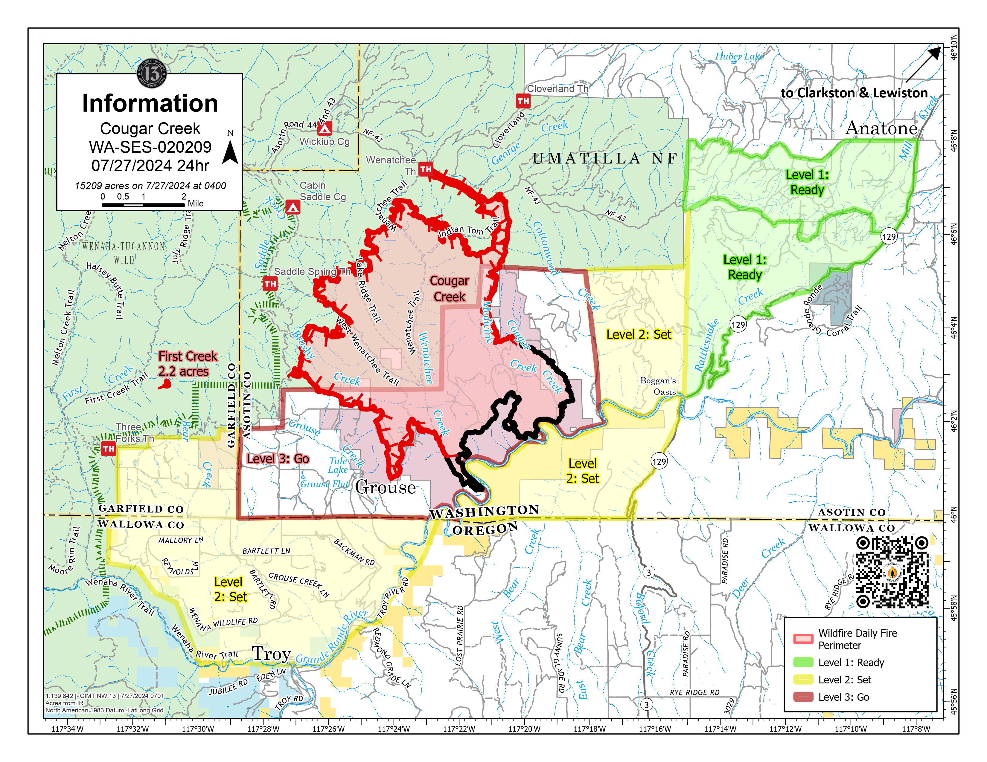 Wases Cougar Creek Fire - | InciWeb