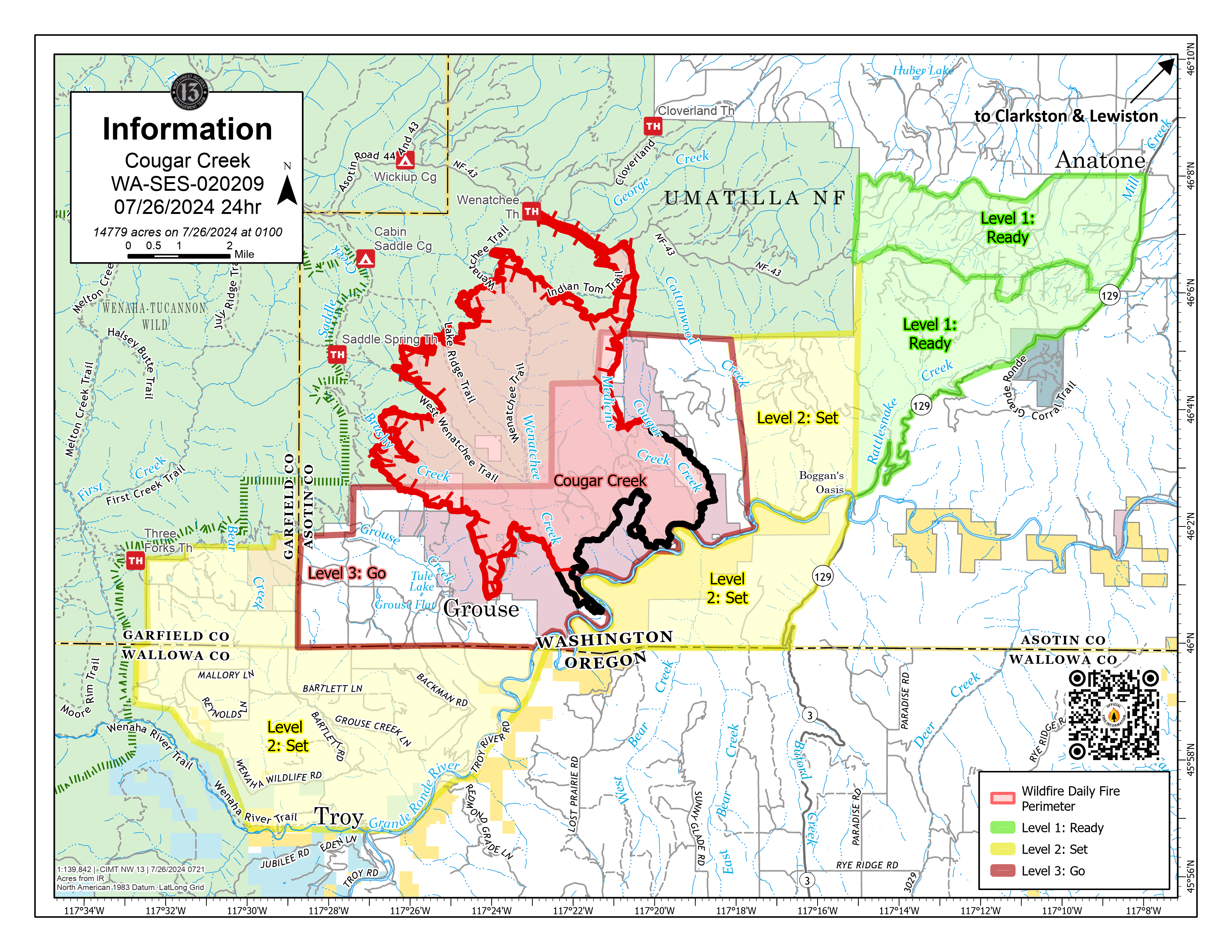 Wases Cougar Creek Fire - | InciWeb