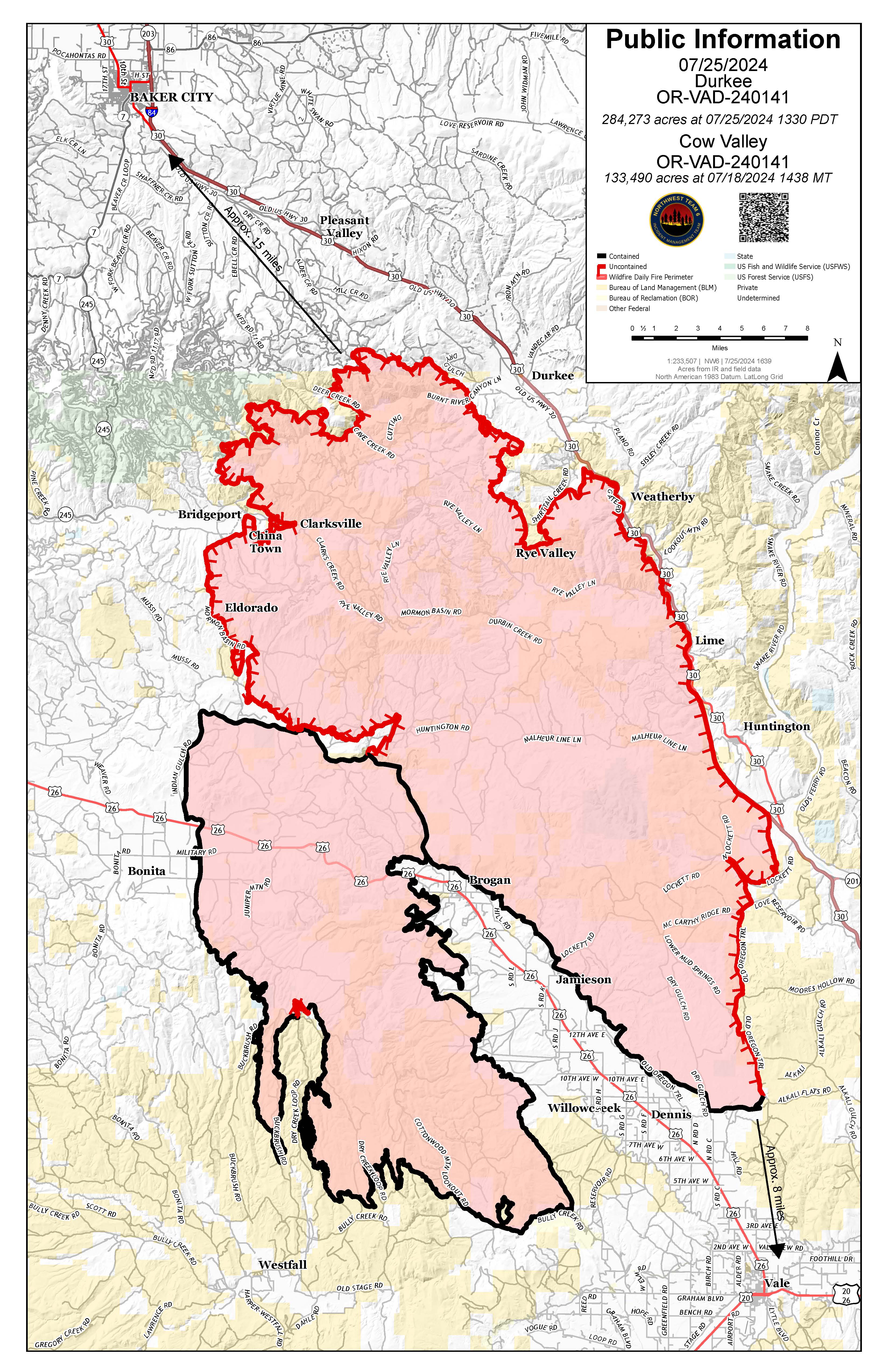 Orvad Cow Valley Fire Incident Maps | InciWeb