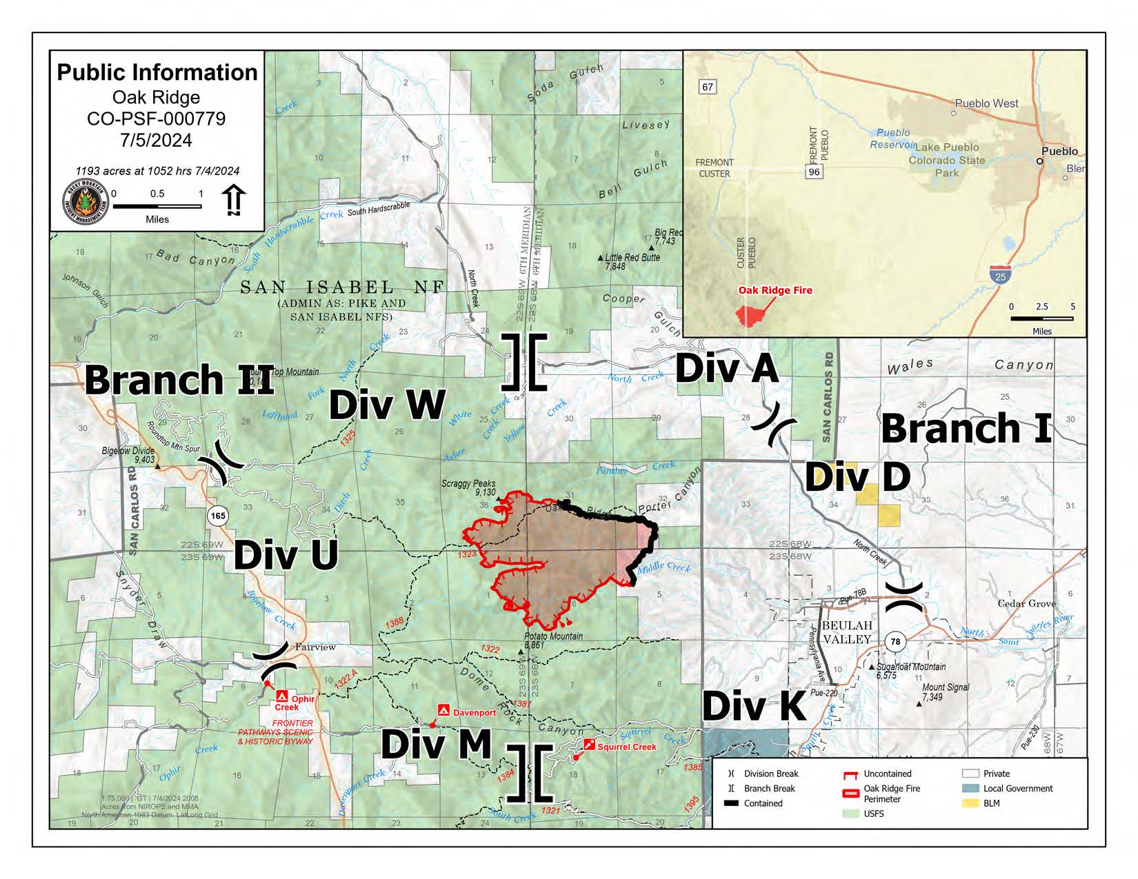 




Oak Ridge Fire Public Information Map - July 5, 2024


