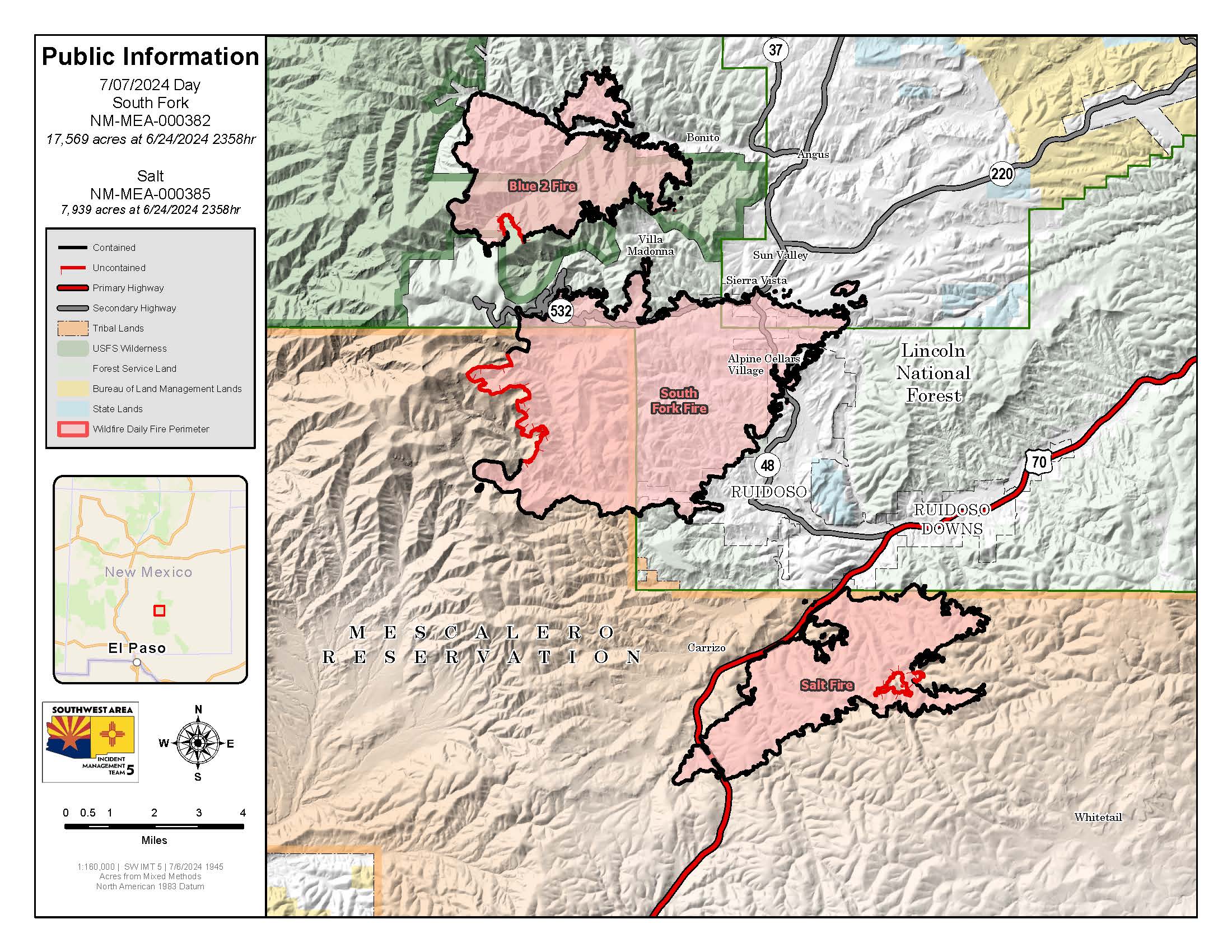 

						South Fork and Salt Fires PIO Map for July 7, 2024
			