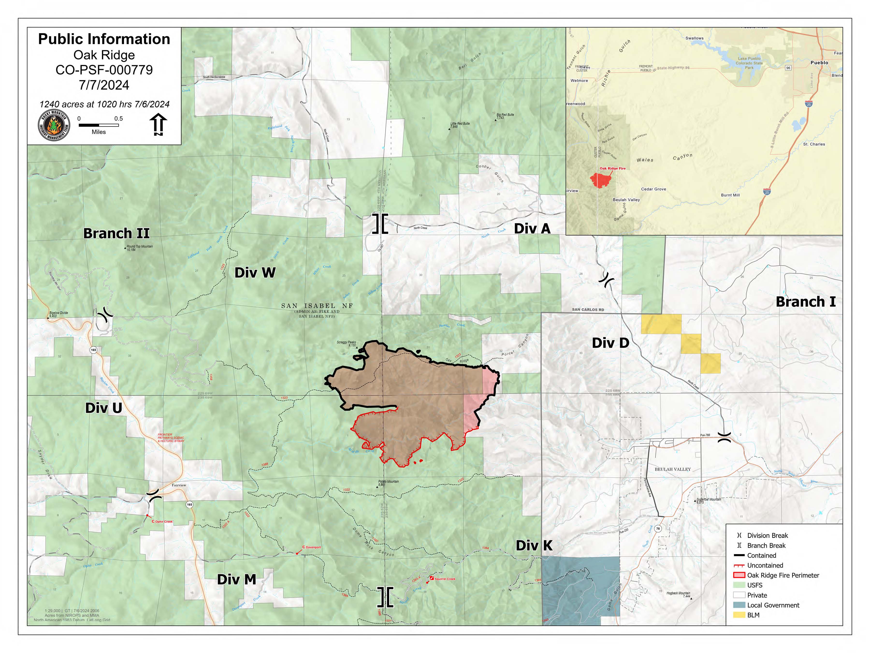 




Oak Ridge Fire Public Information Map - July 7, 2024


