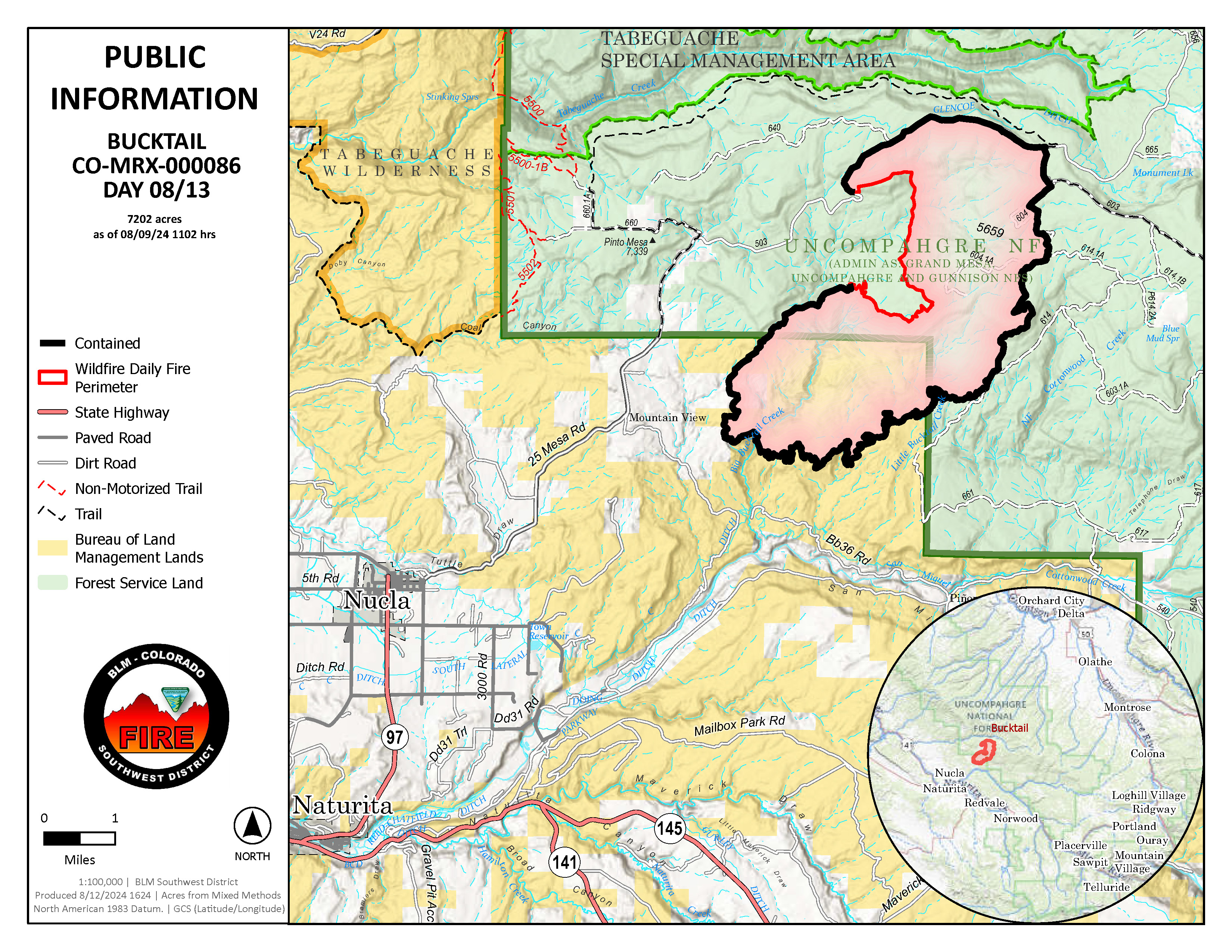 

						Bucktail Fire Perimeter Map 8/13/2024
			