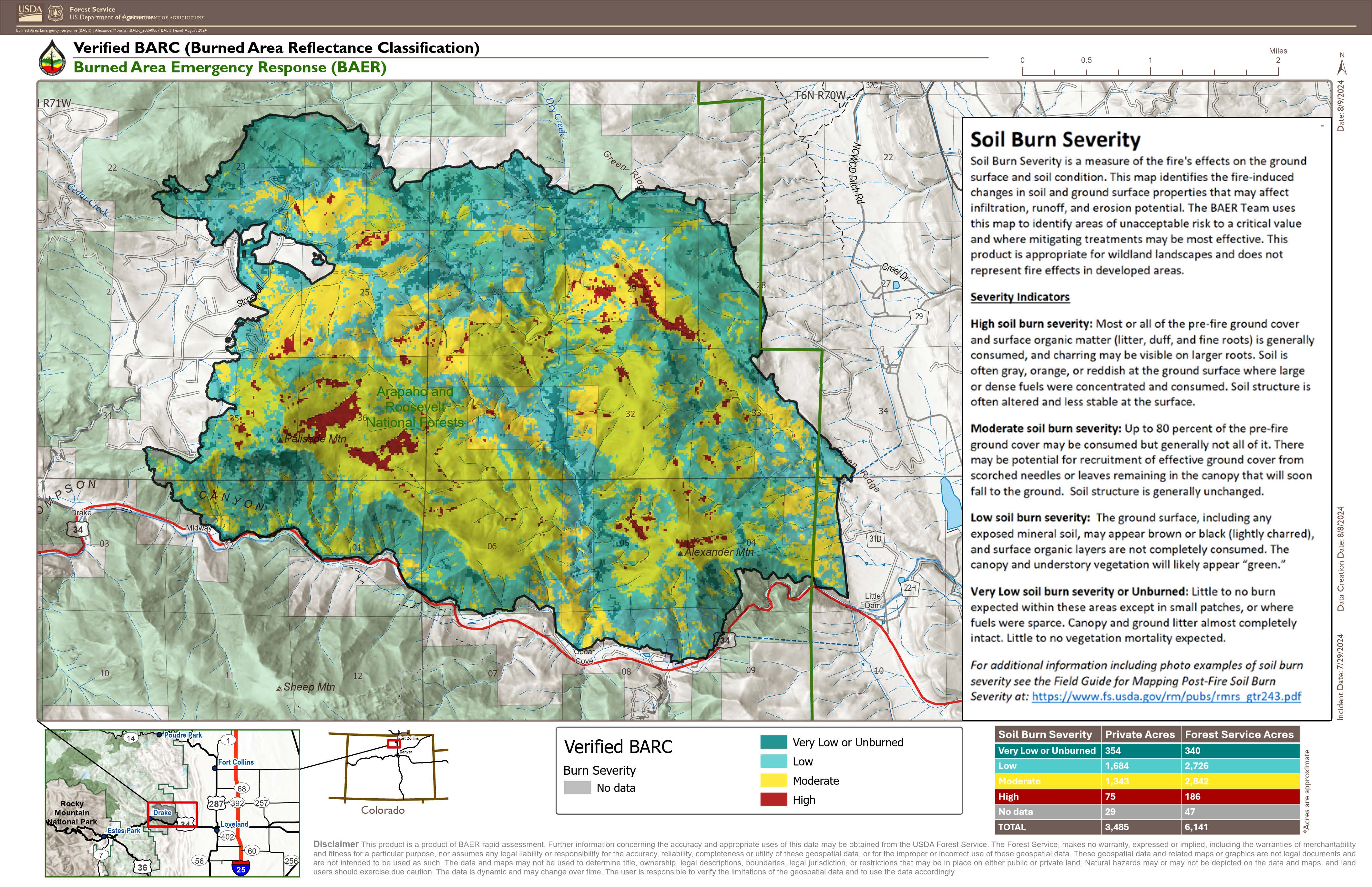 

						Verified Burned Area Reflectance Classification (BARC) Map 
			