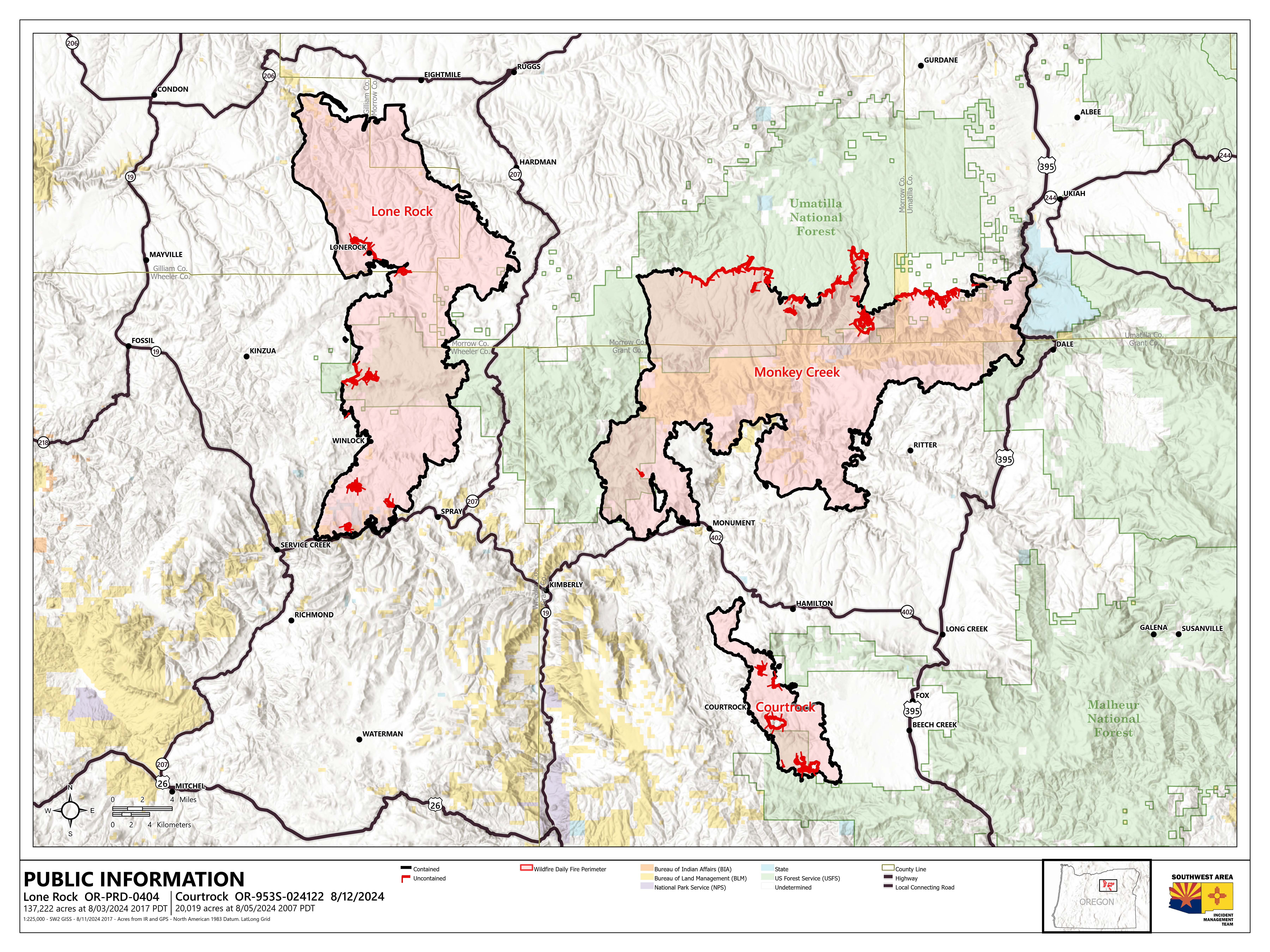 

						Courtrock Fire Map, August 12th 
			